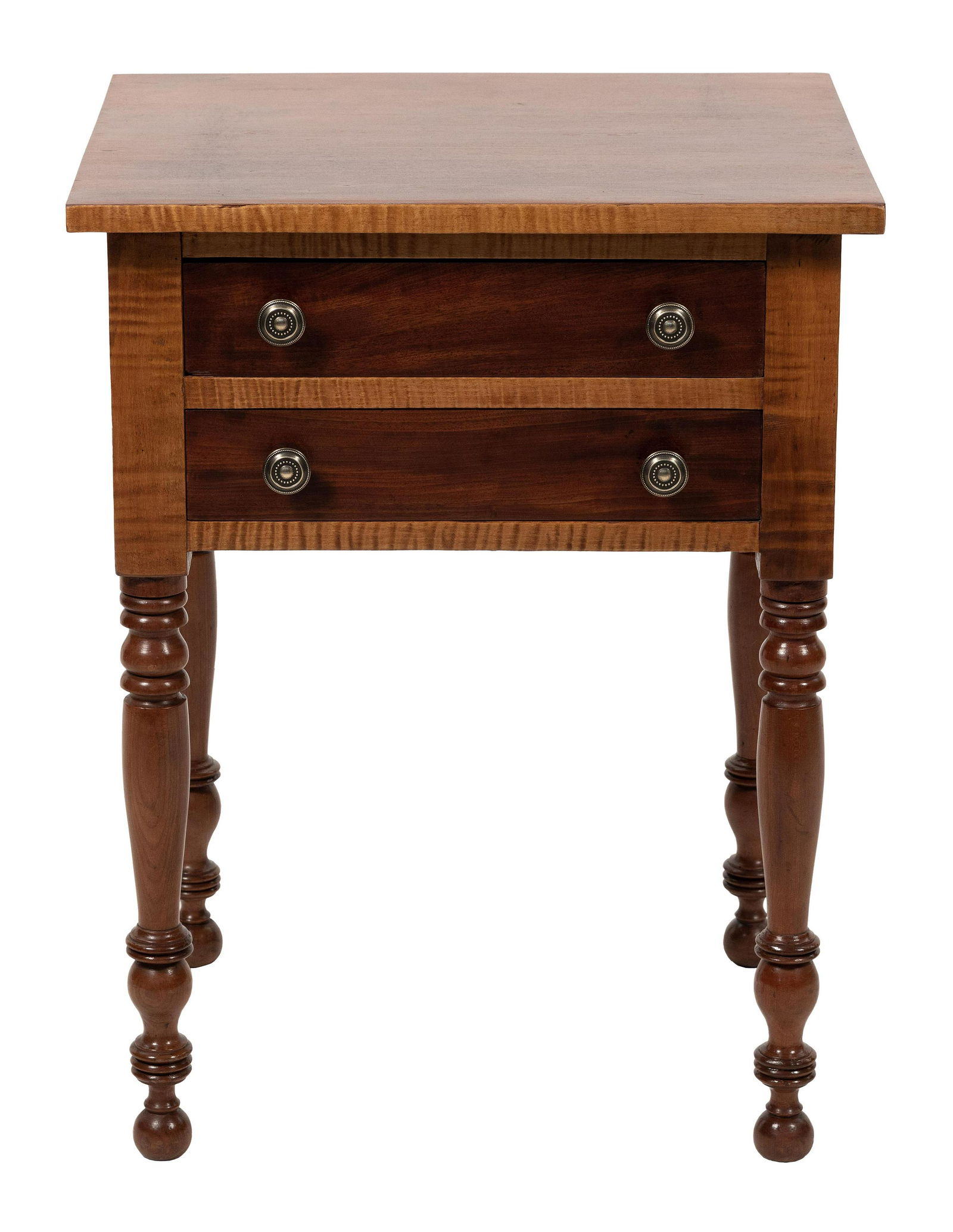 SHERATON TWO-DRAWER STAND 19th Century Height 27”. Width 21”. Depth 18”. (1 of 1)