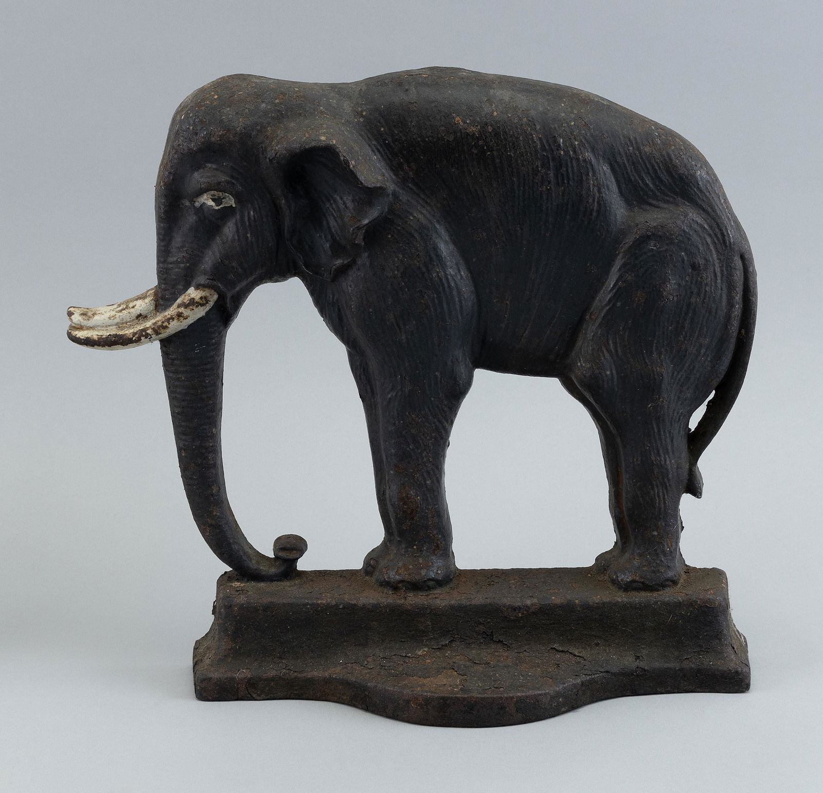 BRADLEY & HUBBARD CAST IRON ELEPHANT DOORSTOP Early 20th Century Height 10.25”. Width 12” (1 of 2)