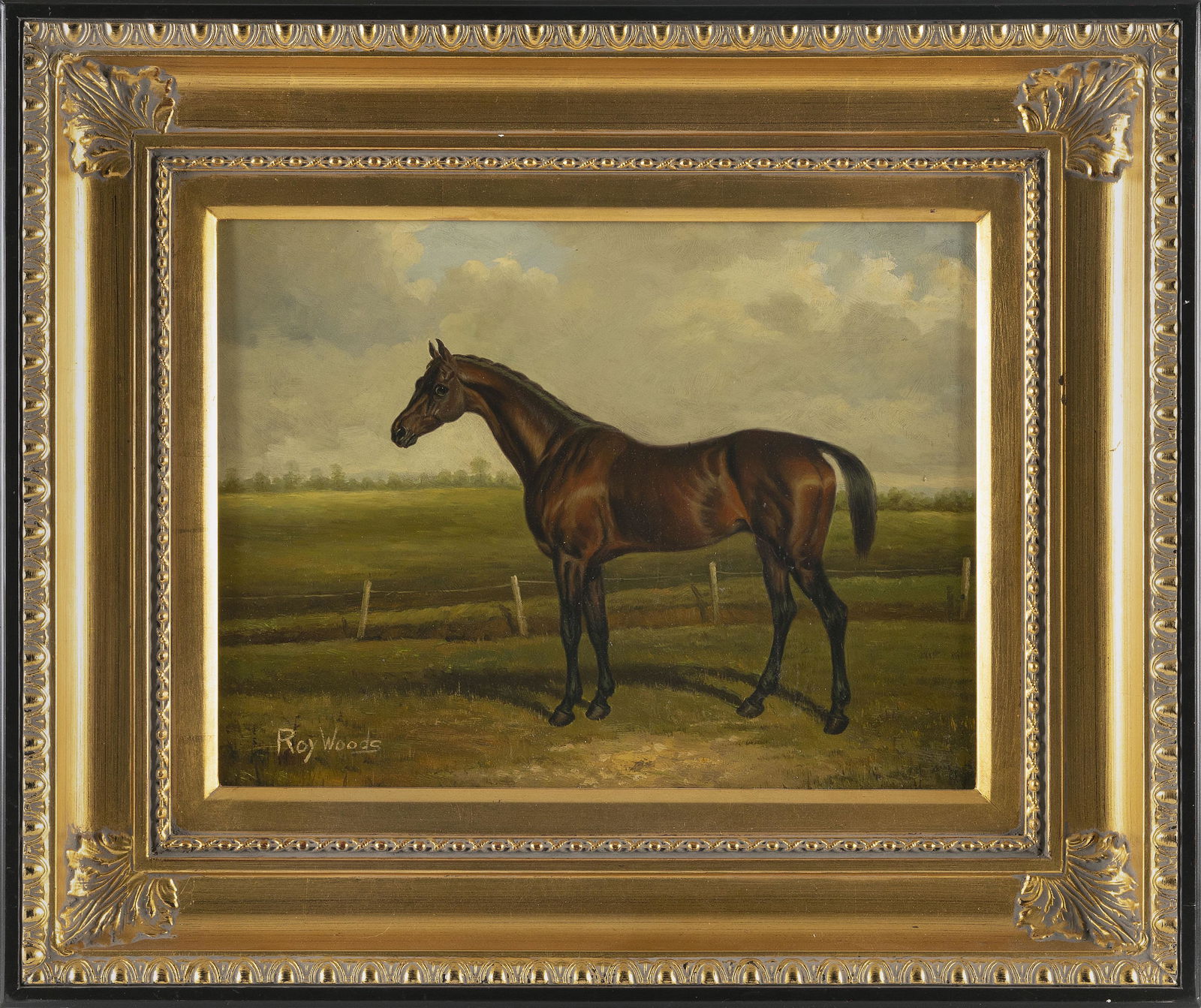 ENGLISH SCHOOL (Late 20th Century,), Portrait of a horse., Oil on board, 12” x 16”. (1 of 2)