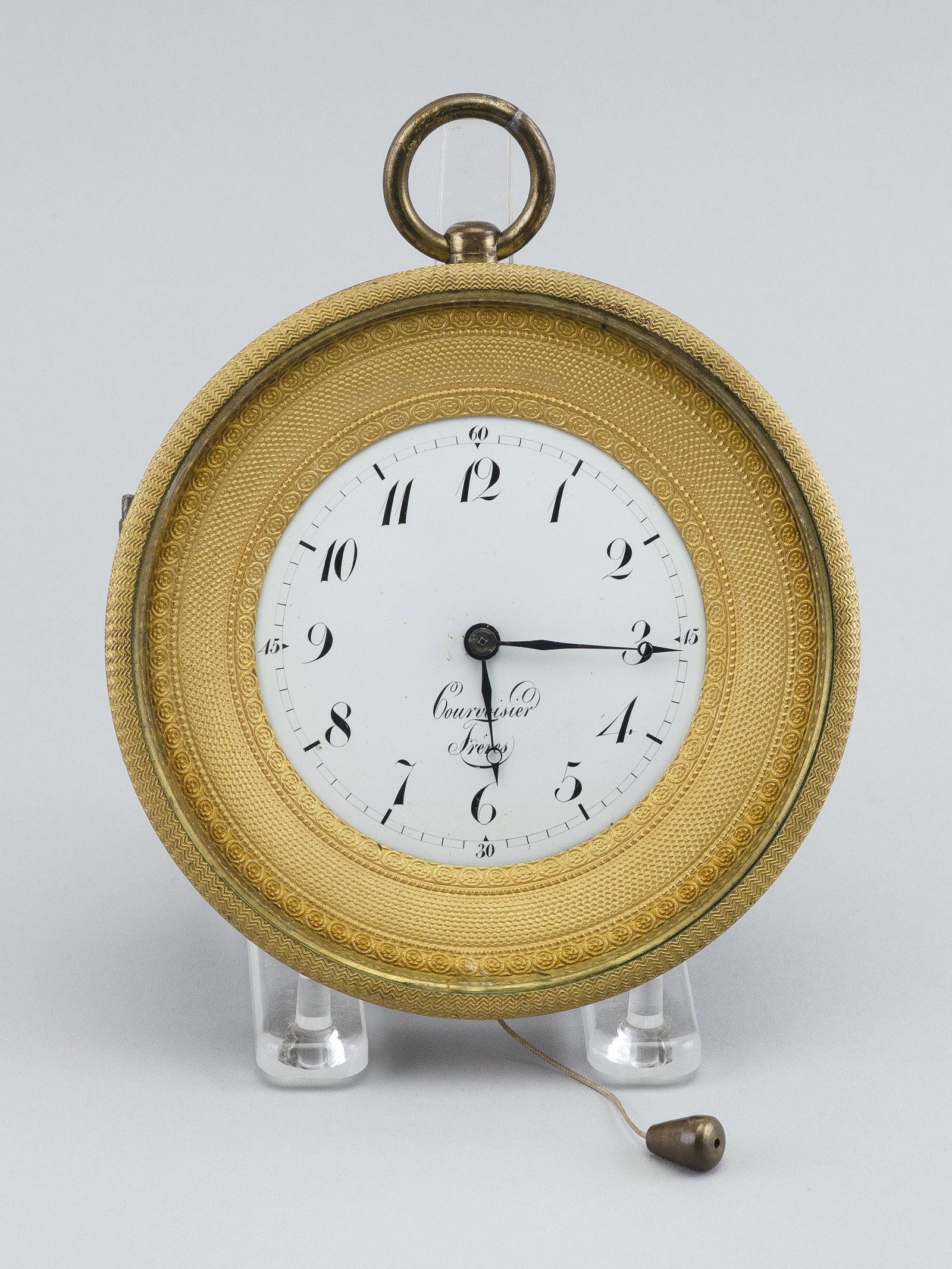 FRENCH HANGING WALL CLOCK 19th Century Clock diameter 5”. (1 of 2)