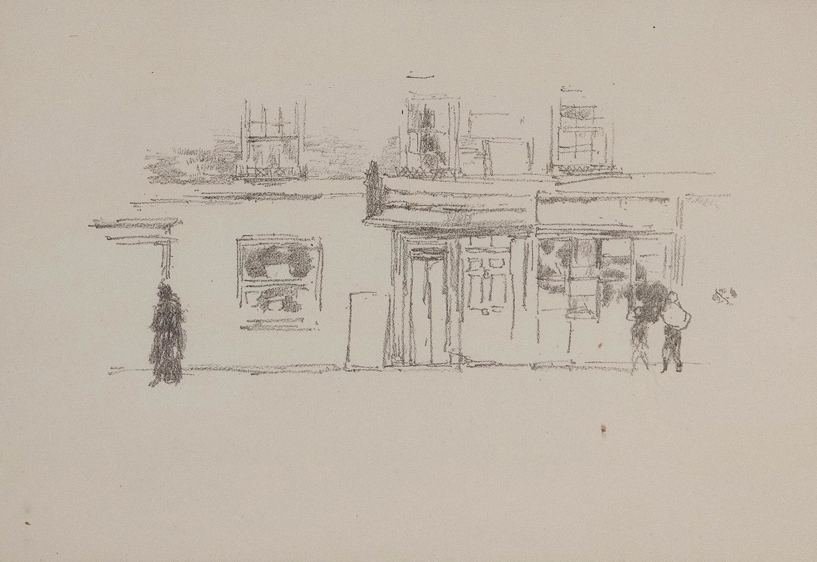 JAMES ABBOTT MCNEILL WHISTLER (Massachusetts/England/France, 1834-1903), Chelsea Shops, 1888., (1 of 3)