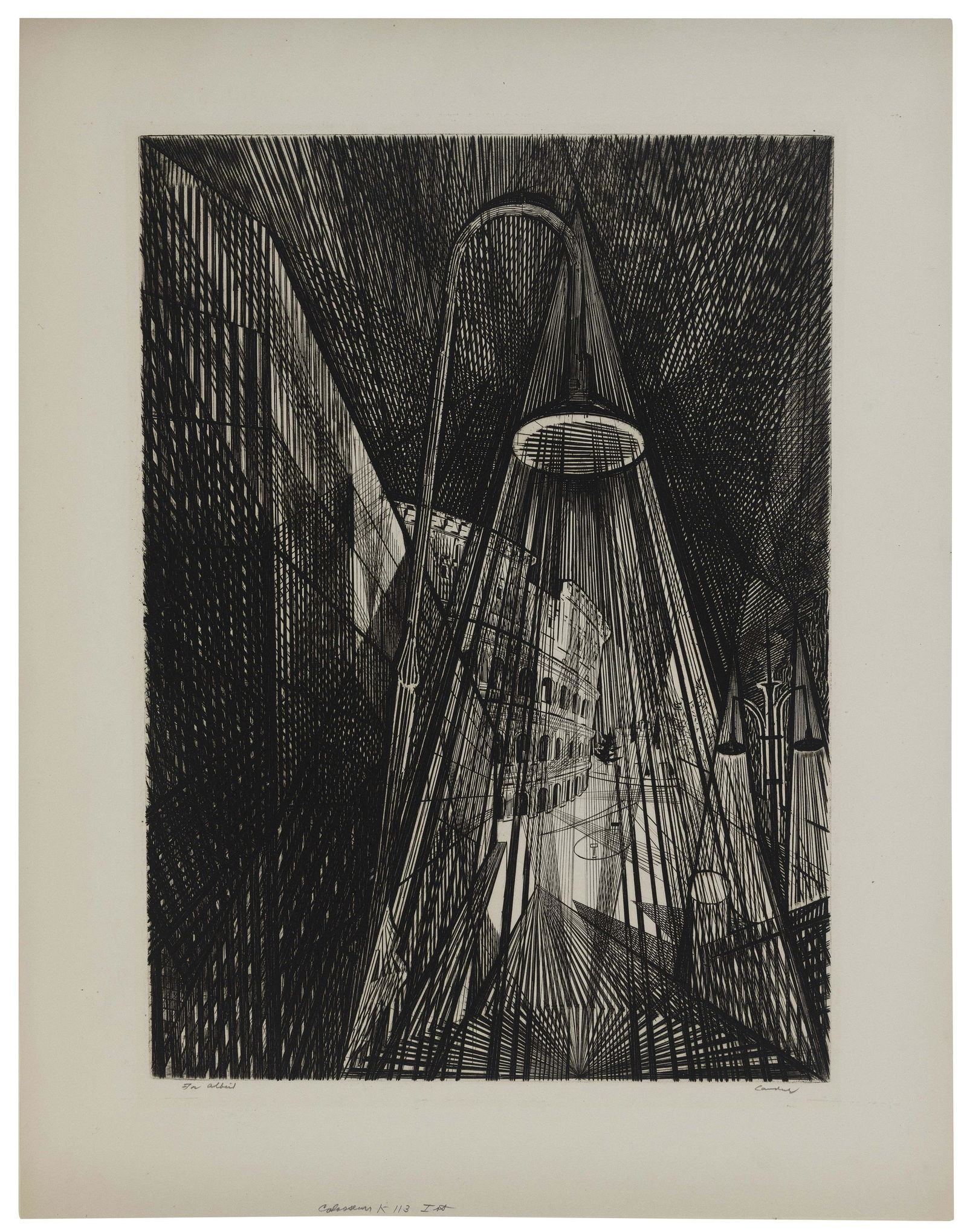 ARMIN LANDECK (New York/Connecticut/Wisconsin, 1905-1984), “Colosseum”, 1955., Etching, (1 of 1)