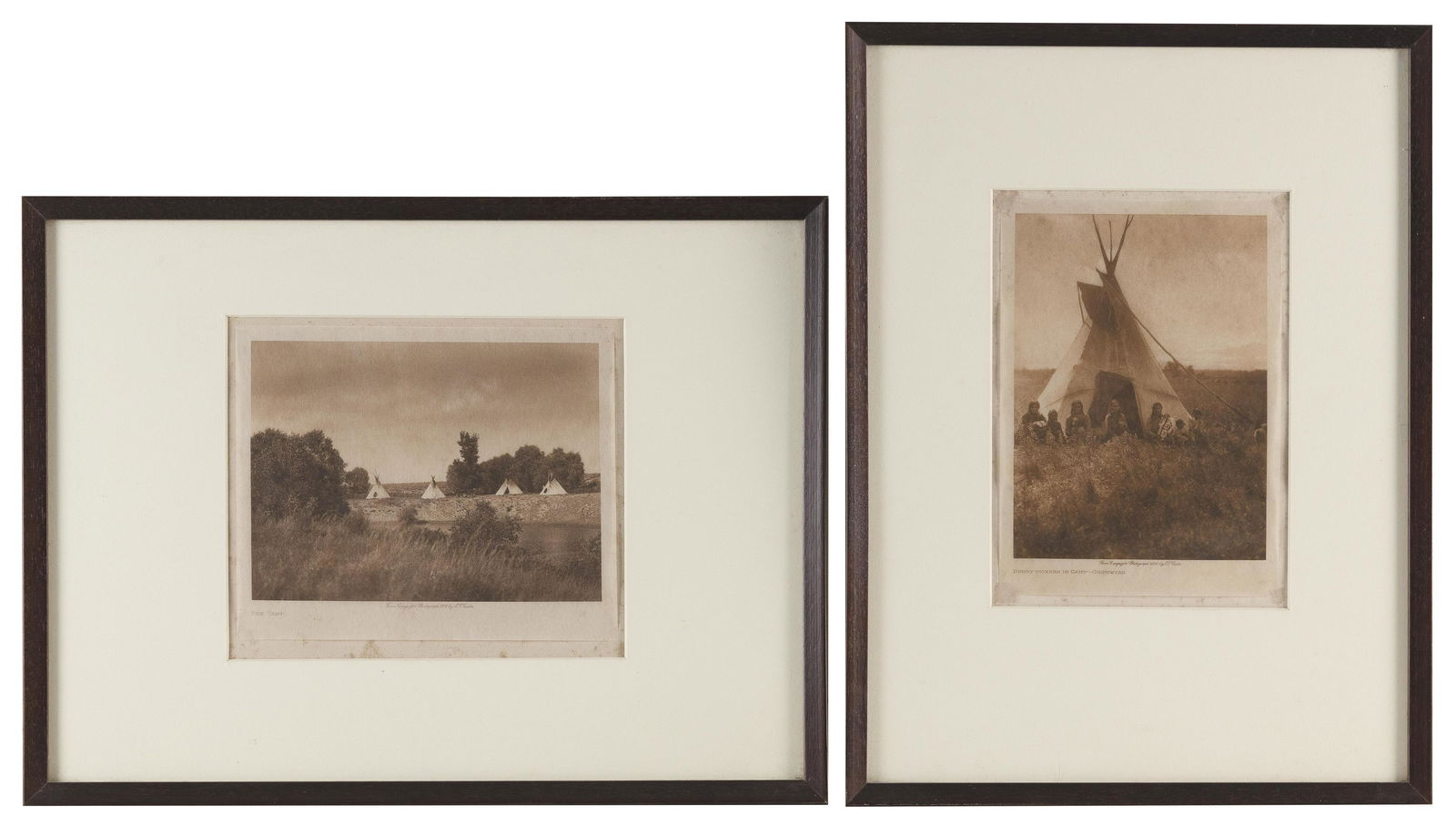 EDWARD SHERIFF CURTIS (Washington/California, 1868-1952), Two views from "The North American (1 of 2)