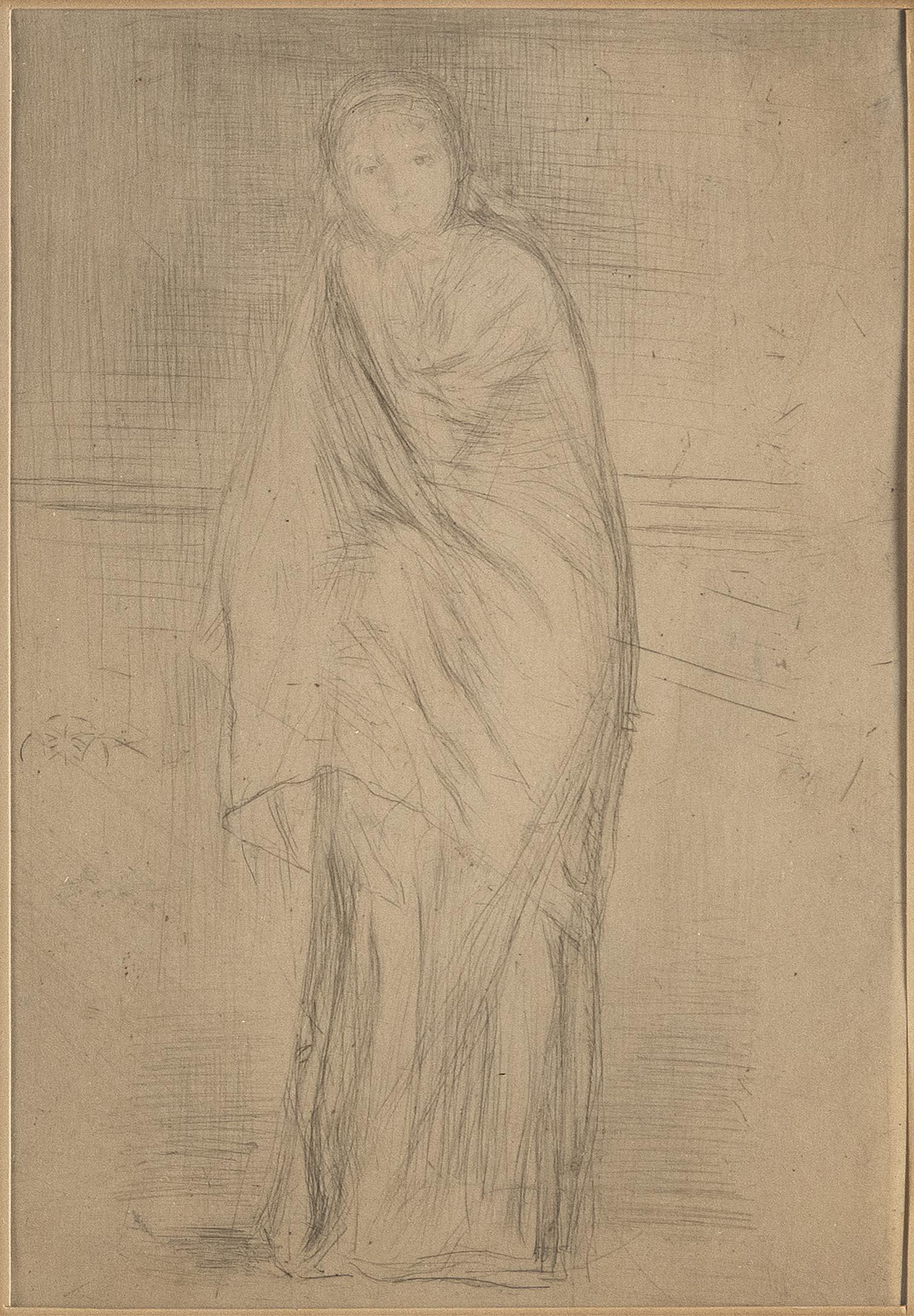 JAMES ABBOTT MCNEILL WHISTLER (Massachusetts/England/France, 1834-1903), "The Model Resting", 1870., (1 of 4)