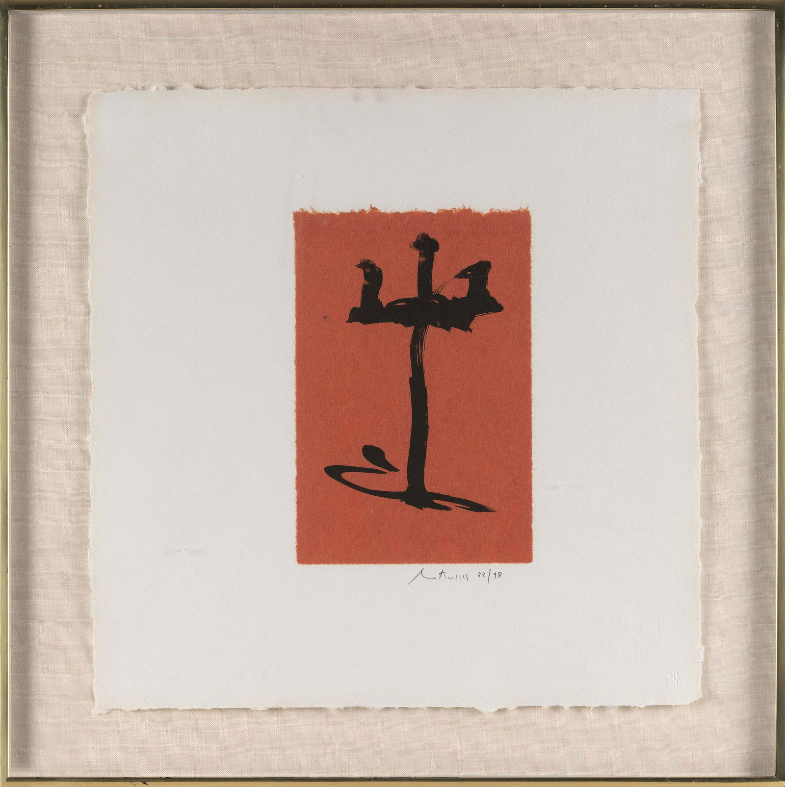 ROBERT BURNS MOTHERWELL (New York/Connecticut/Massachusetts, 1915-1991), "Gypsy Curse", 1983., (1 of 2)