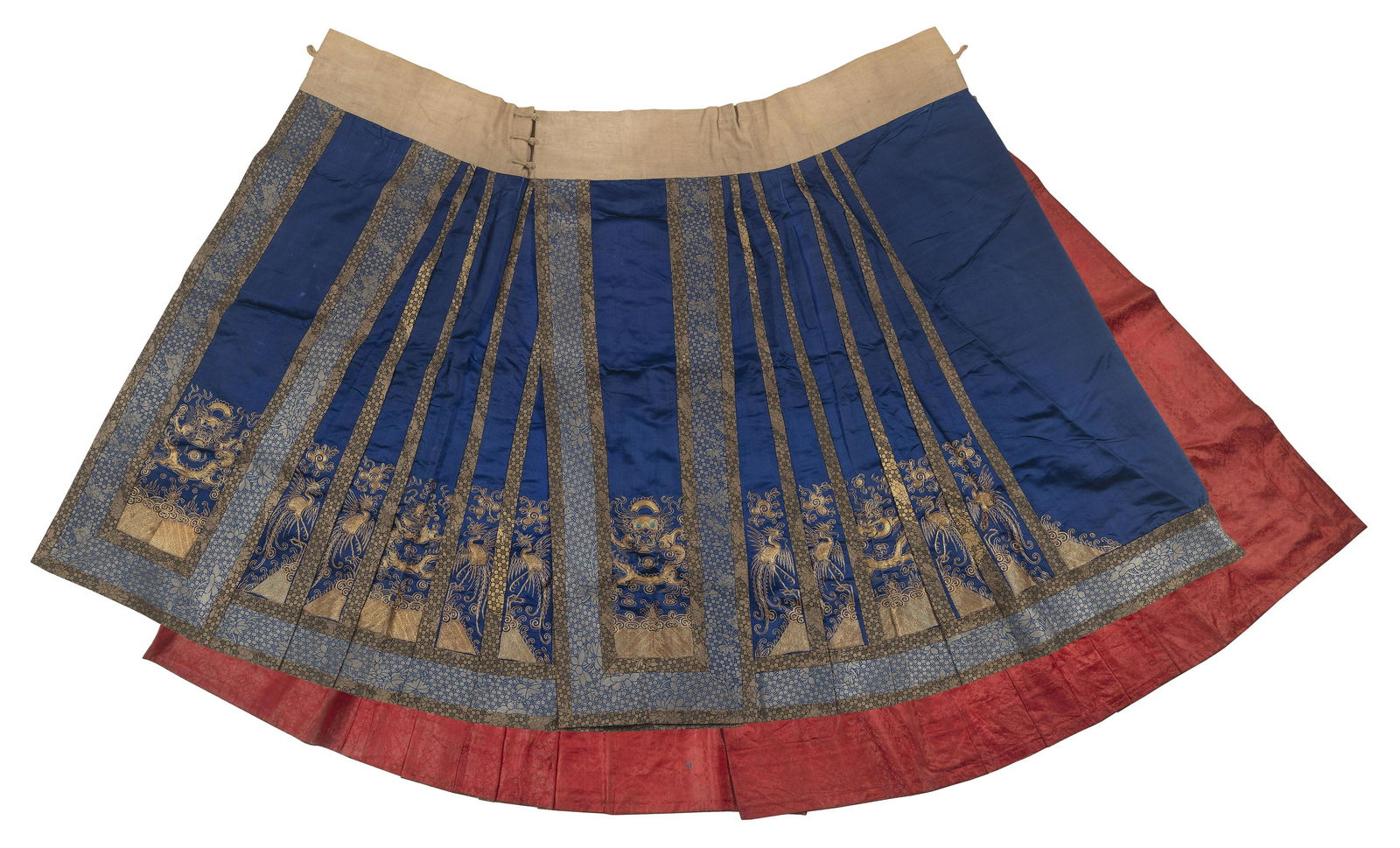CHINESE SILK SKIRT 19th Century Length 36î. (1 of 3)