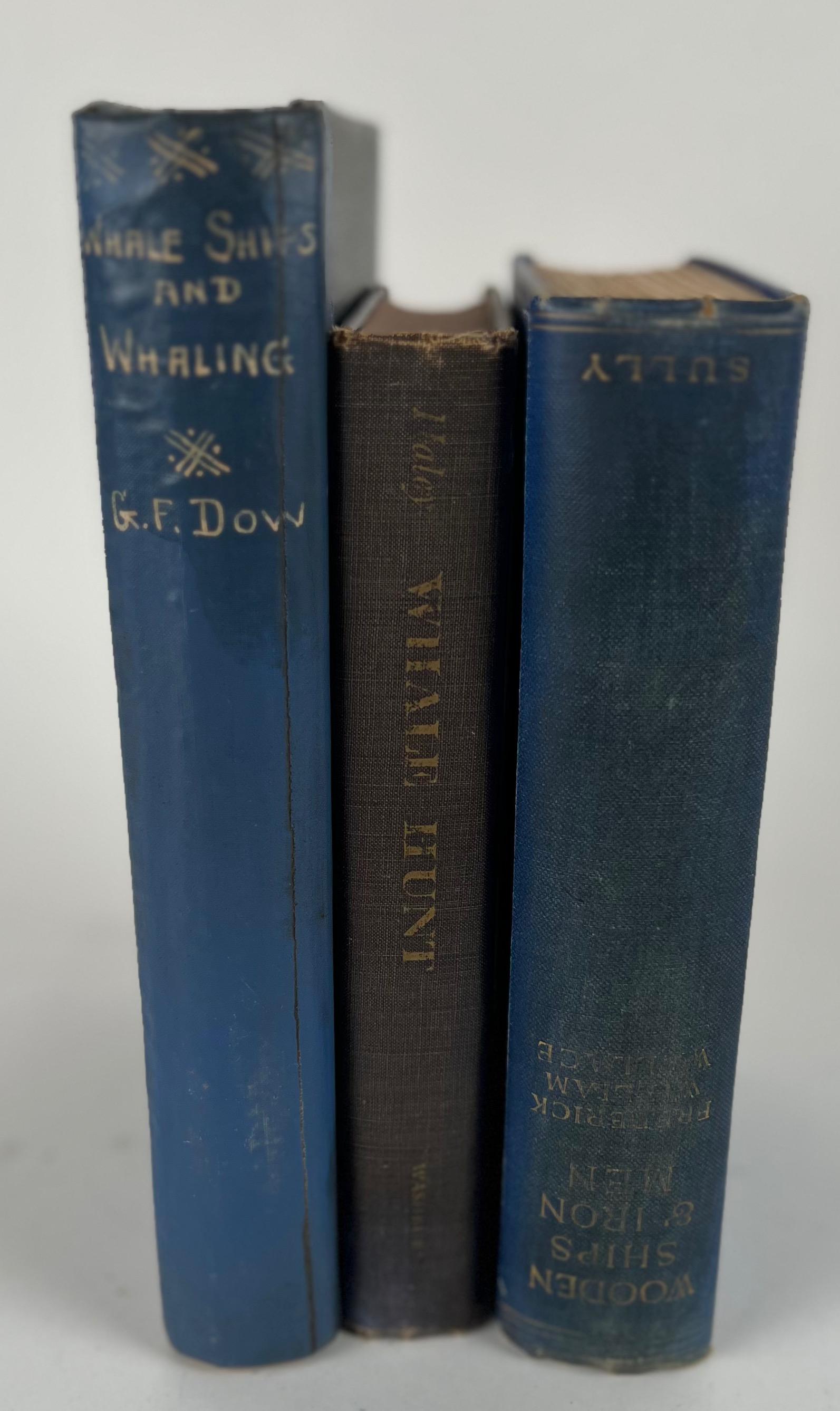 THREE BOOKS ON WHALING 20th Century: THREE BOOKS ON WHALING 20th Century 1) Whale Ships and Whaling by G.F. Dow, 1925. 2) Wooden Ships and Iron Men by Frederick William Wallace, 1st edition, 1925. 3) Whale Hunt by Nelson Cole Hayley