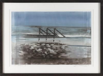 JOEL JANOWITZ (New York, 1945-), ìOff-season IIî., Monotype on paper, 12" x 18" sight.: JOEL JANOWITZNew York, 1945-ìOff-season IIî. Signed lower right. Titled lower left. Dated 2009.Monotype on paper, 12" x 18" sight. Framed 15" x 21".