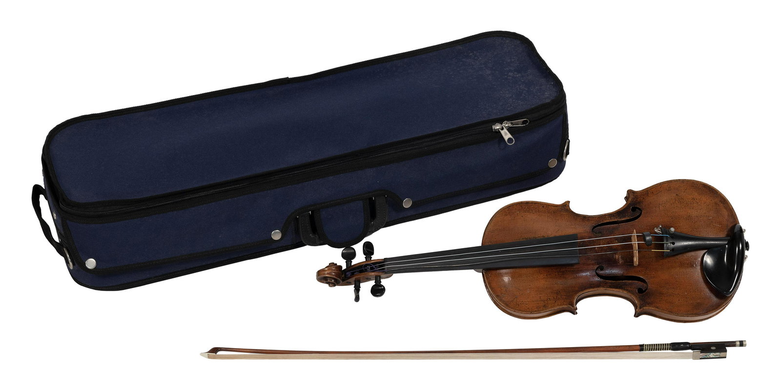 CASED WILHELM FREDEL VIOLIN WITH TOURTE BOW Dated 1875 Length 24î. (1 of 5)
