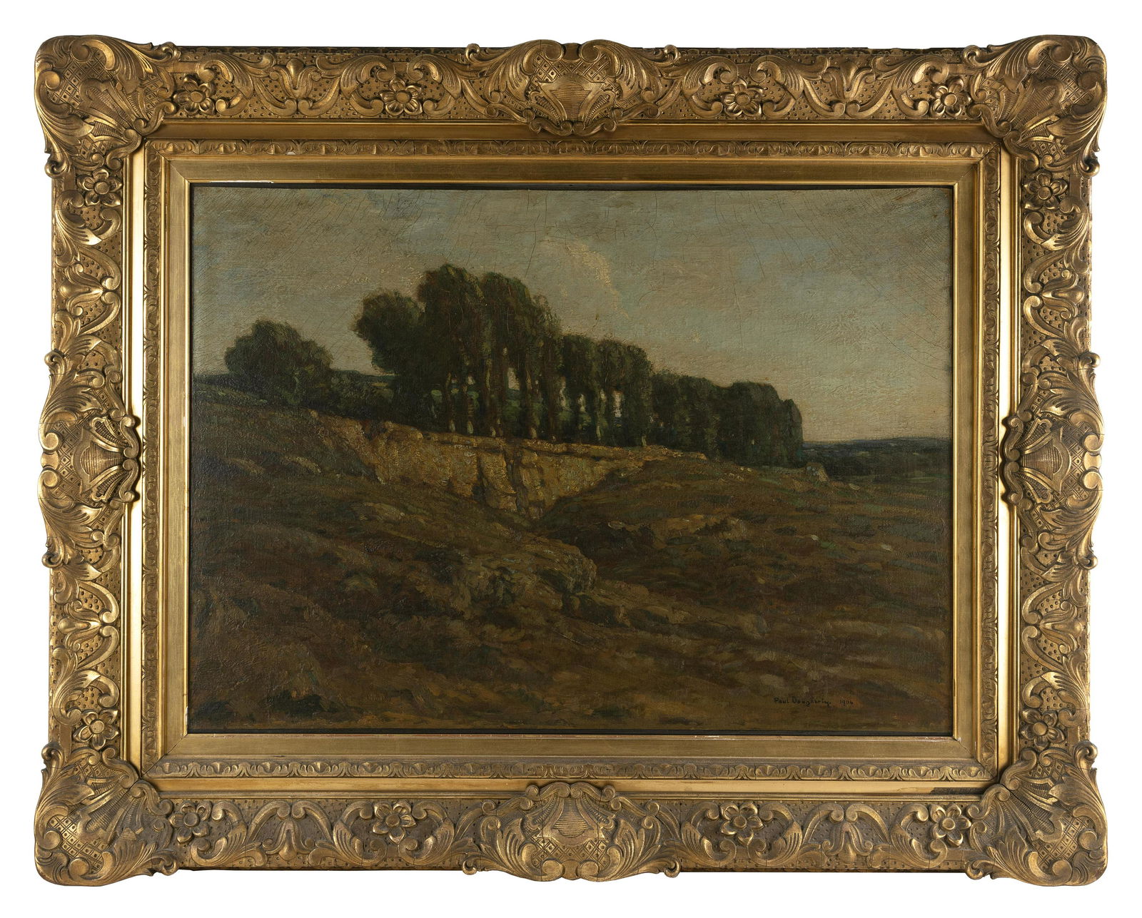 PAUL DOUGHERTY (California/New York/France, 1877-1947), Landscape., Oil on canvas, 26" x 36". Framed: PAUL DOUGHERTYCalifornia/New York/France, 1877-1947Landscape. Signed and dated lower right "Paul Dougherty 1906".Oil on canvas, 26" x 36". Framed 38" x 48".