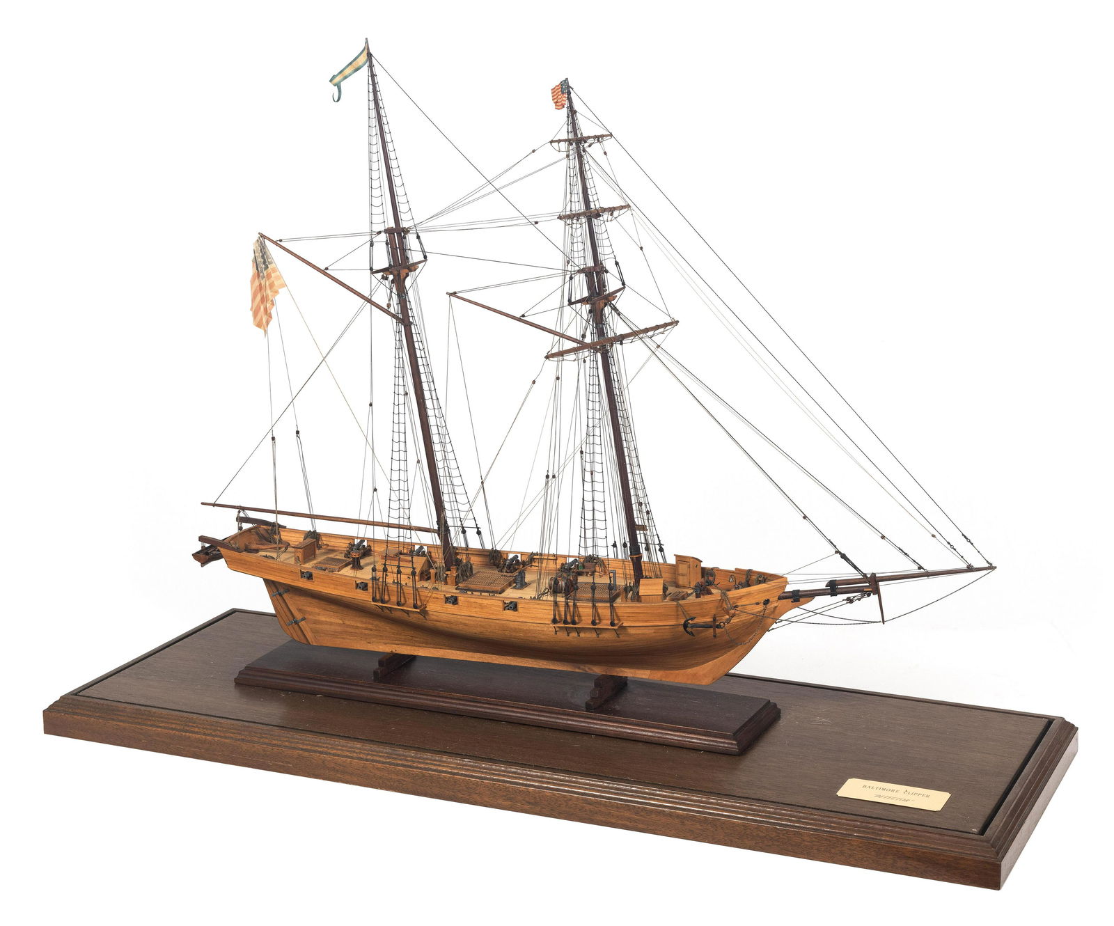 CASED MODEL OF THE BALTIMORE CLIPPER ìDETECTORî 20th Century Case height 30.5î. (1 of 5)