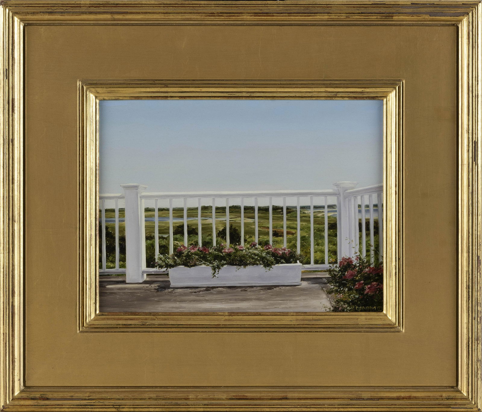 LORI ZUMMO (Massachusetts, 1962-), Overlooking the marsh, likely Nantucket., Oil on board, 9î x (1 of 2)