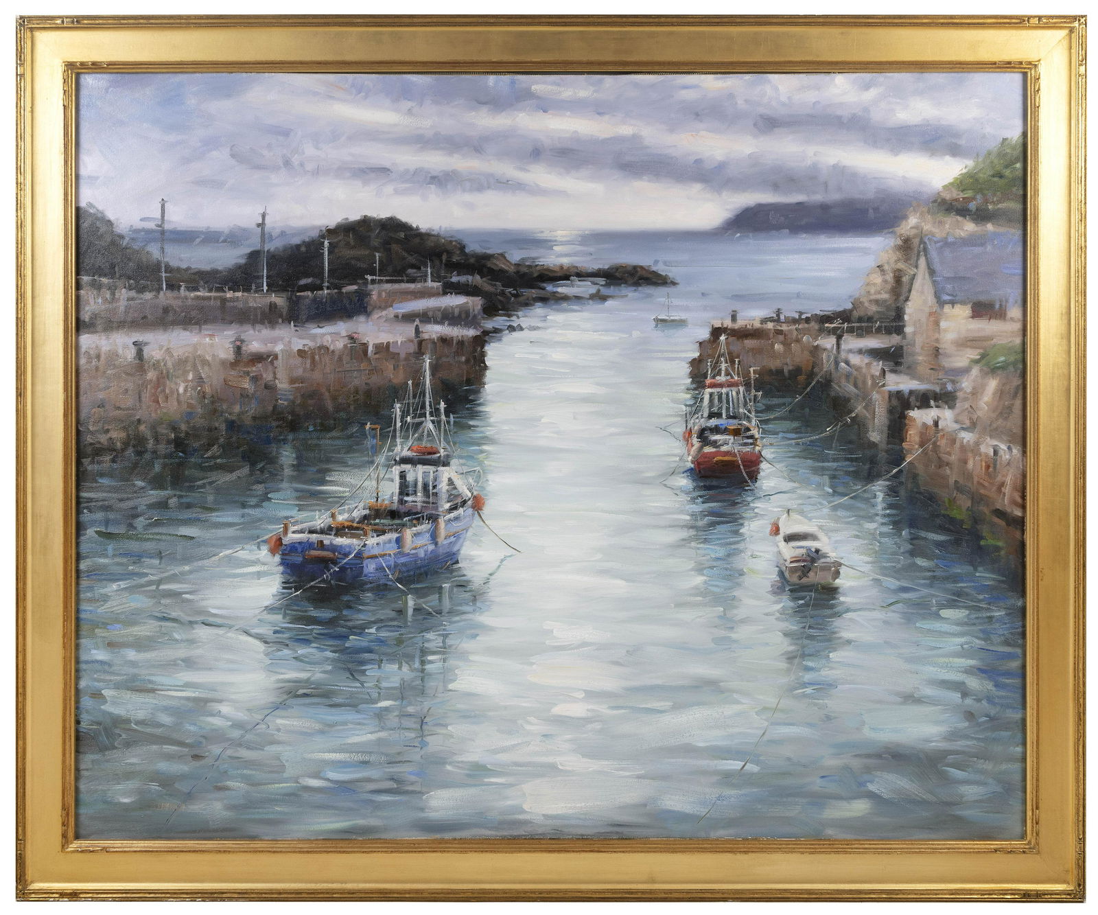 EUGENE PAPROCKI (Illinois, 1971-), ìBallantrae Harborî., Oil on canvas, 48î x 60î (1 of 2)