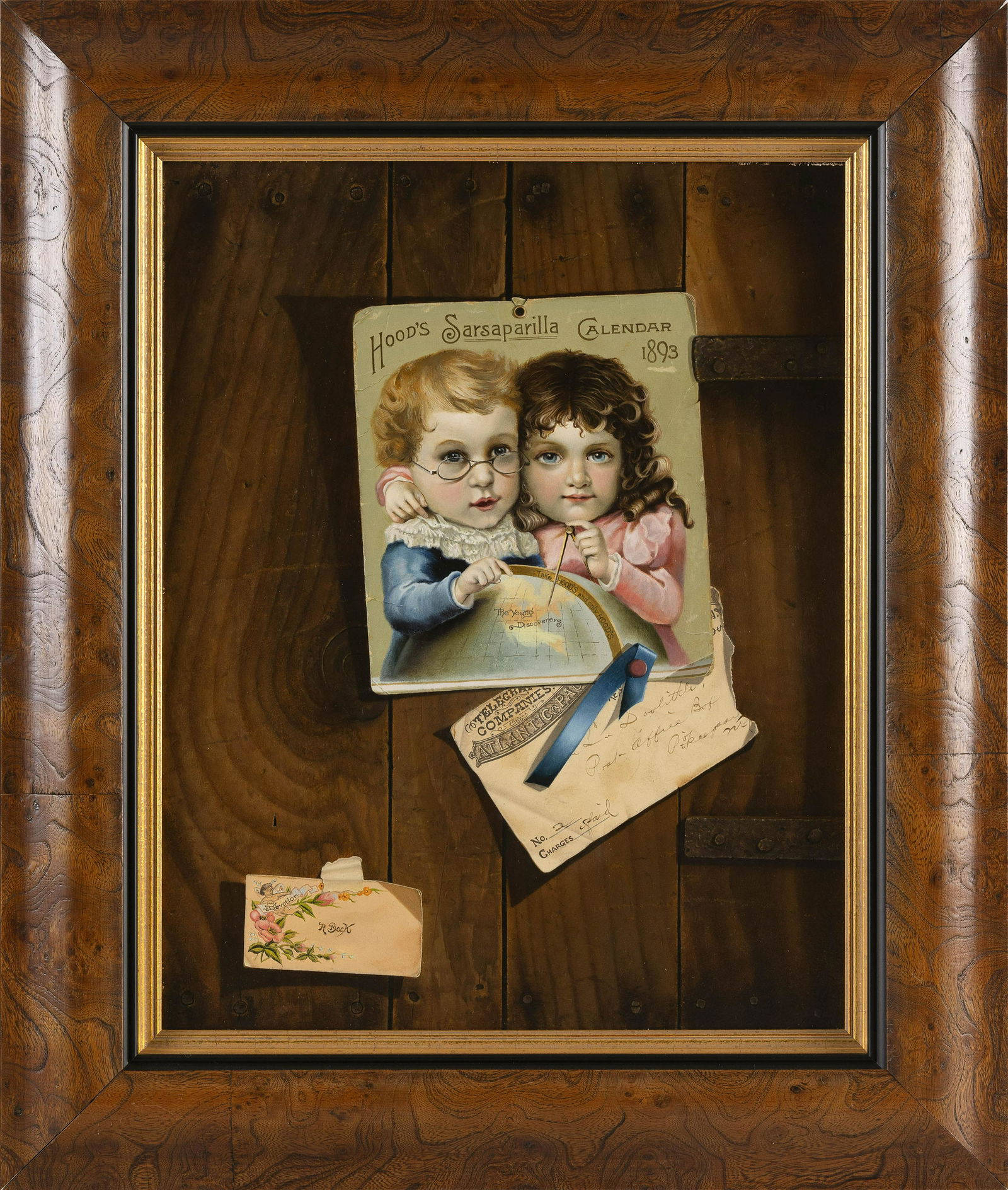 ROBERT BOCK (Connecticut, 20th Century), "The Young Discoverers", Oil on panel, 15.5î x 12î (1 of 2)