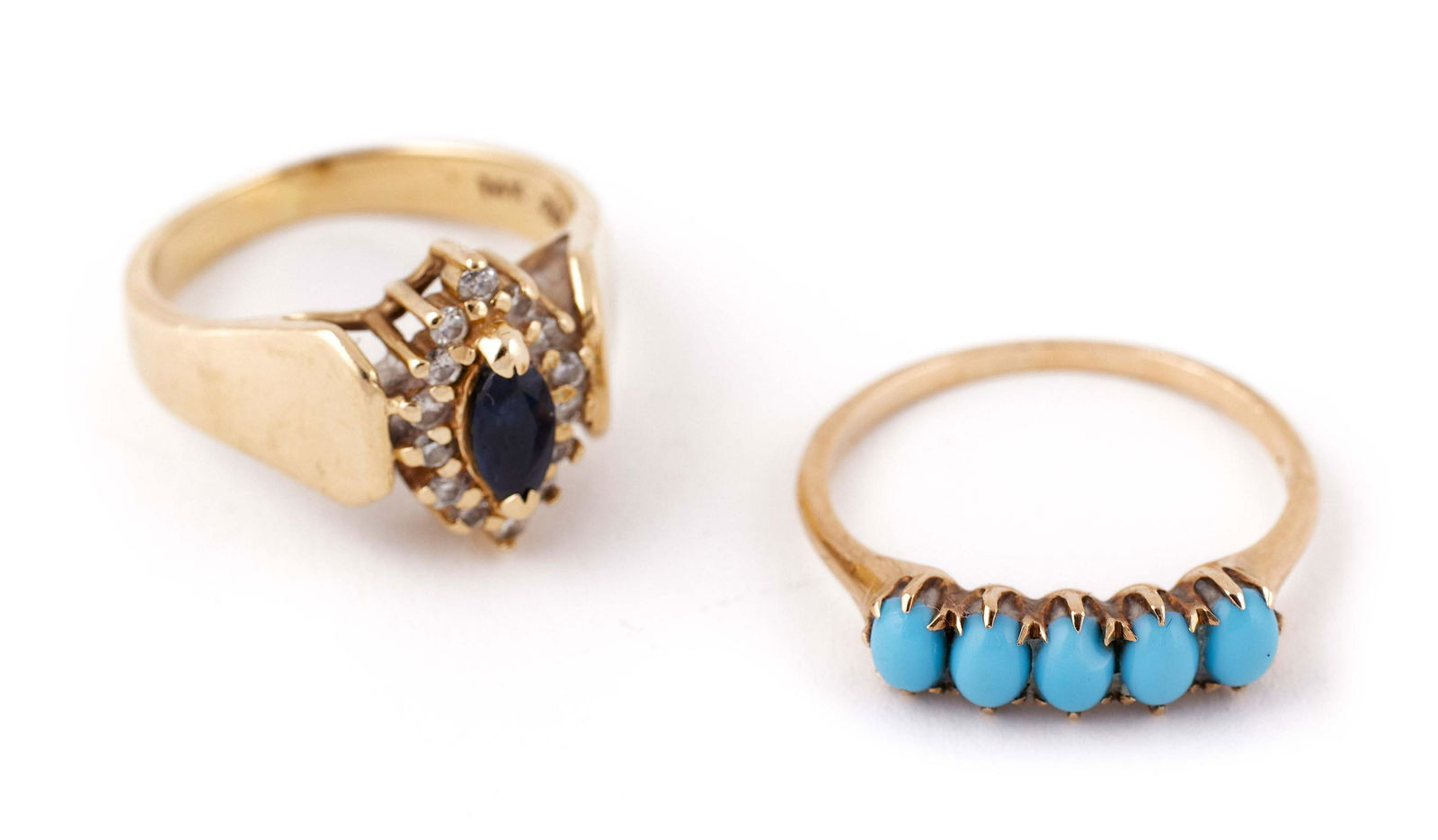 TWO 14KT YELLOW GOLD RINGS Approx. 4.17 total dwt. (1 of 1)