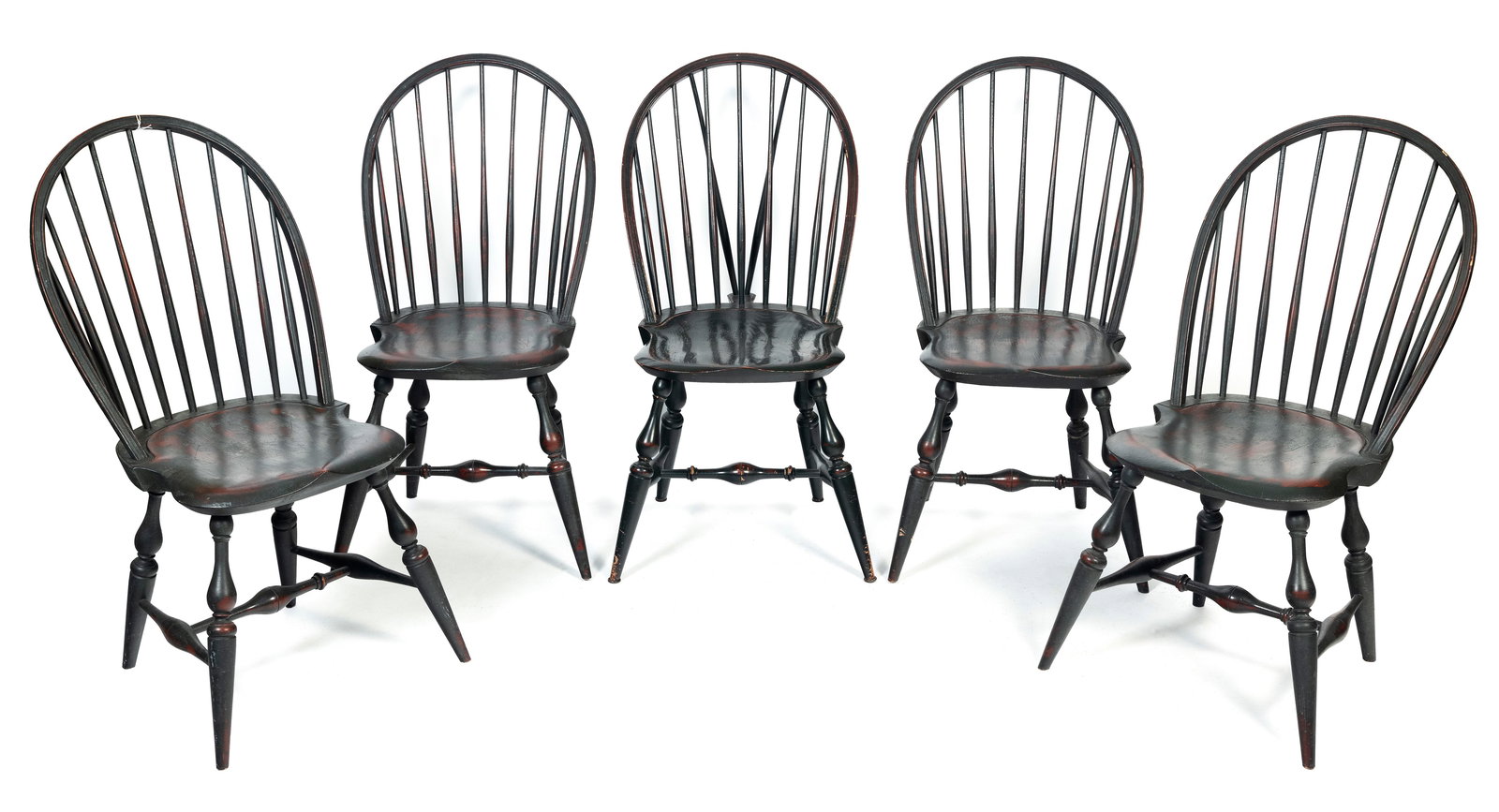 FIVE WARREN CHAIR WORKS WINDSOR CHAIRS Warren, Rhode Island, 20th Century (1 of 2)