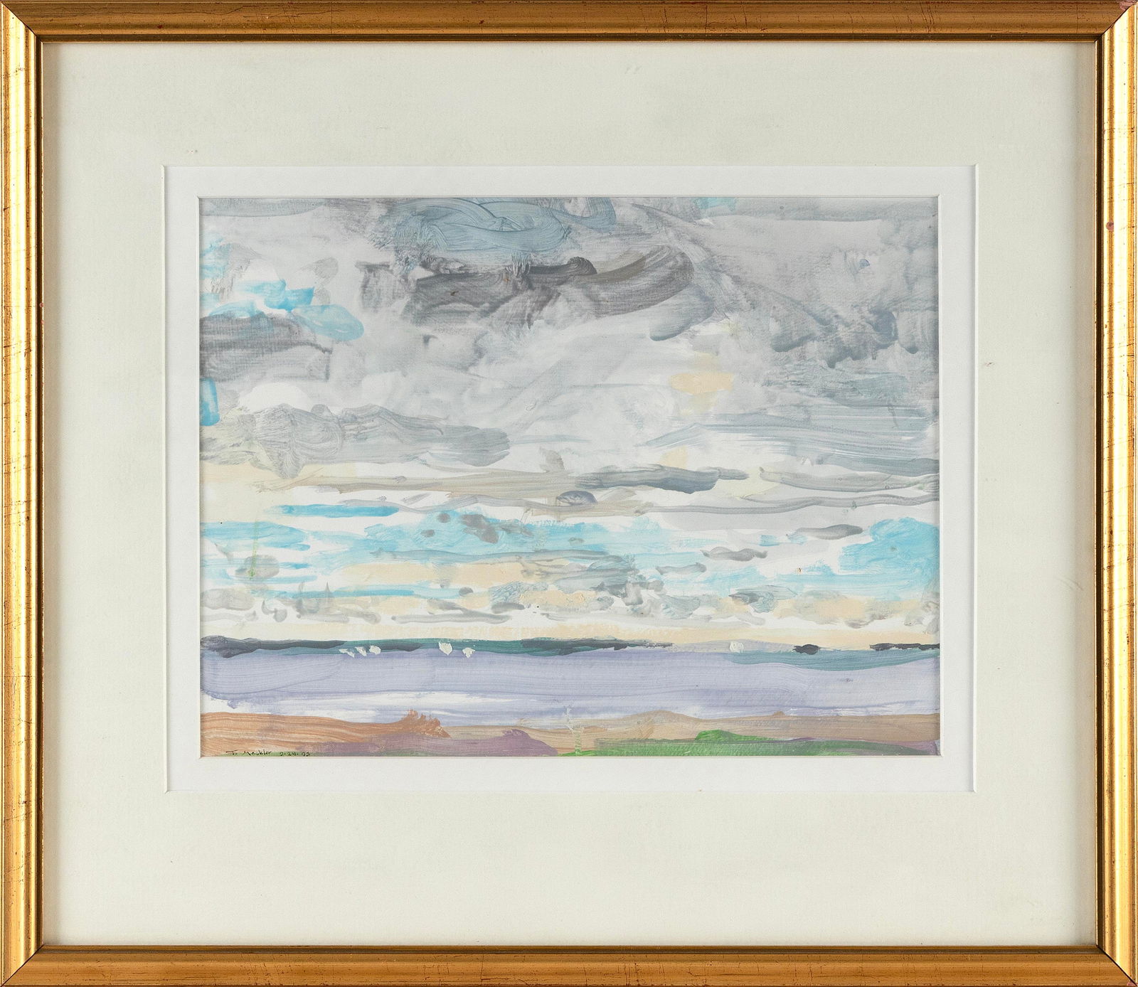 TIM MOCKLER (Connecticut, Contemporary), “Cloud Sketch”., Watercolor and acrylic on (1 of 2)