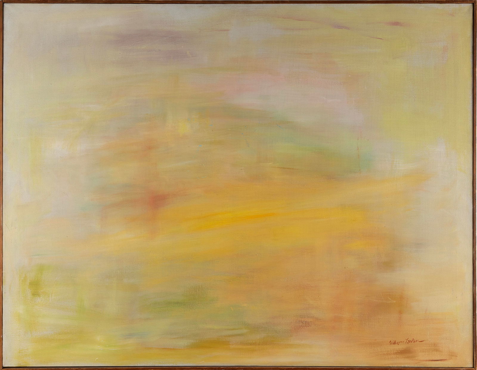 WILLIAM LARKIN (New York, 1902-1969), “Composition in Yellow, No. 2”., Oil on canvas, (1 of 2)