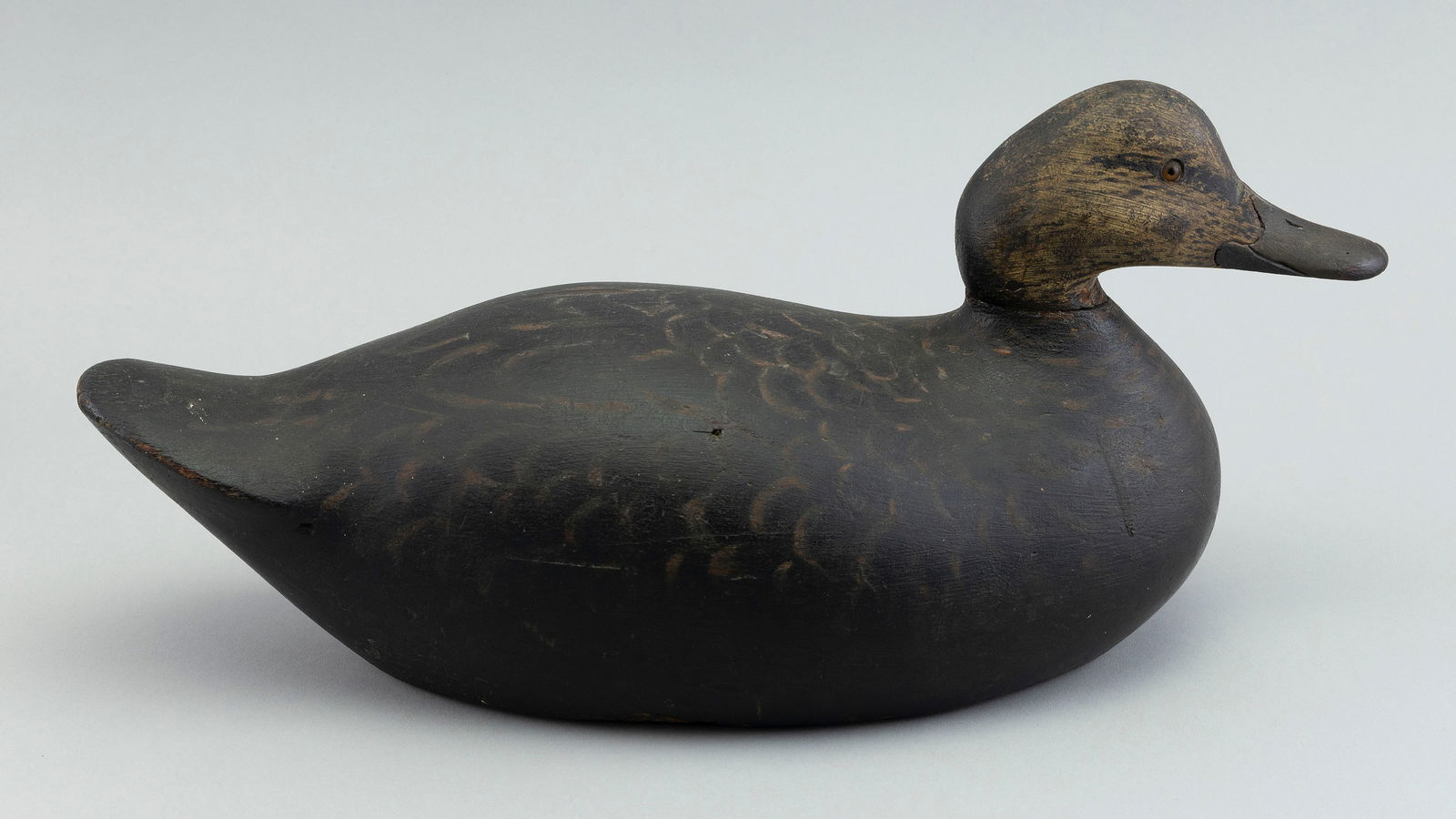 MASON PREMIER GRADE BLACK DUCK DECOY Detroit, Early 20th Century Length 17î. (1 of 3)