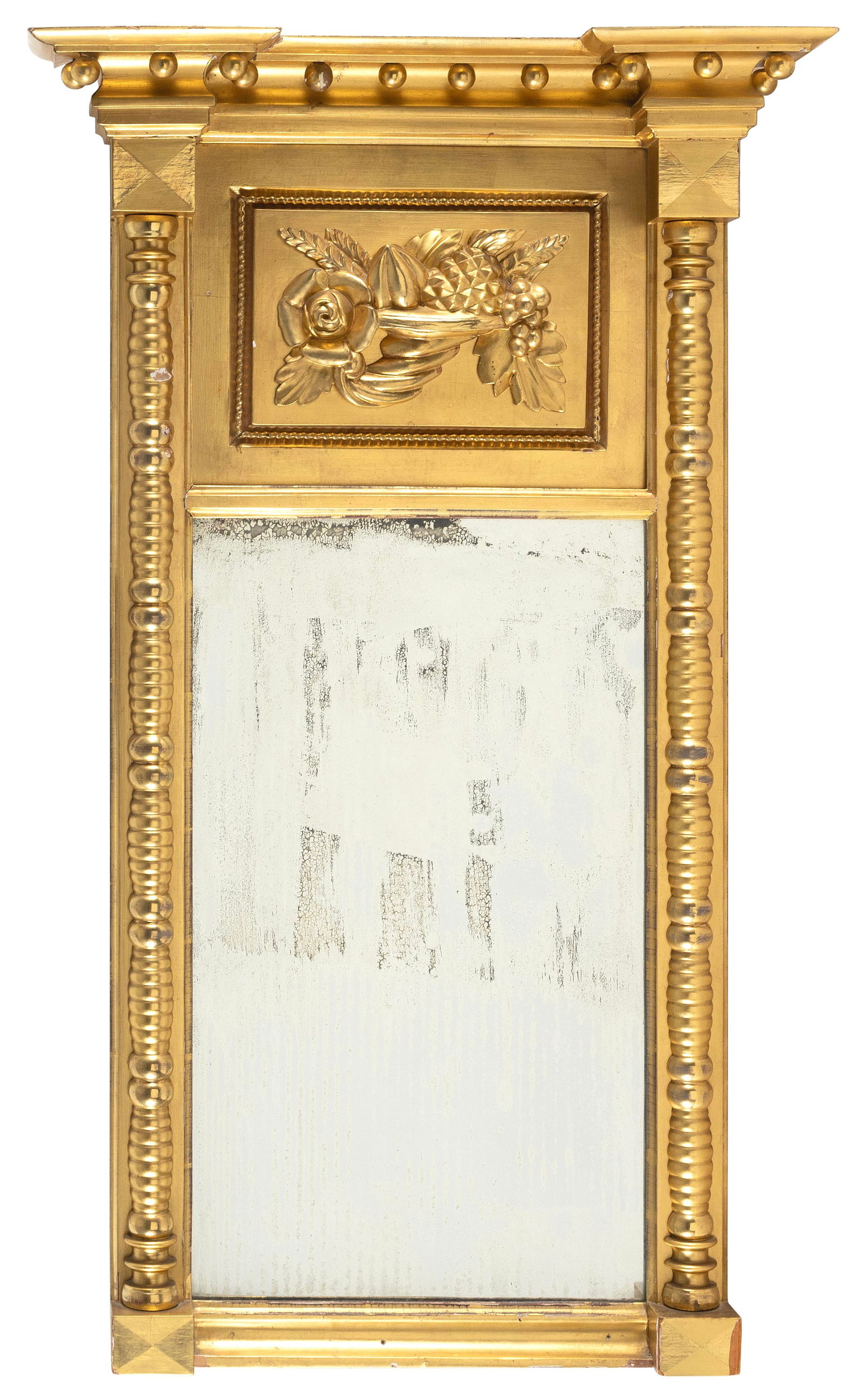 FEDERAL GILTWOOD PIER MIRROR 19th Century Height 36". Width 21". Depth 4". (1 of 1)