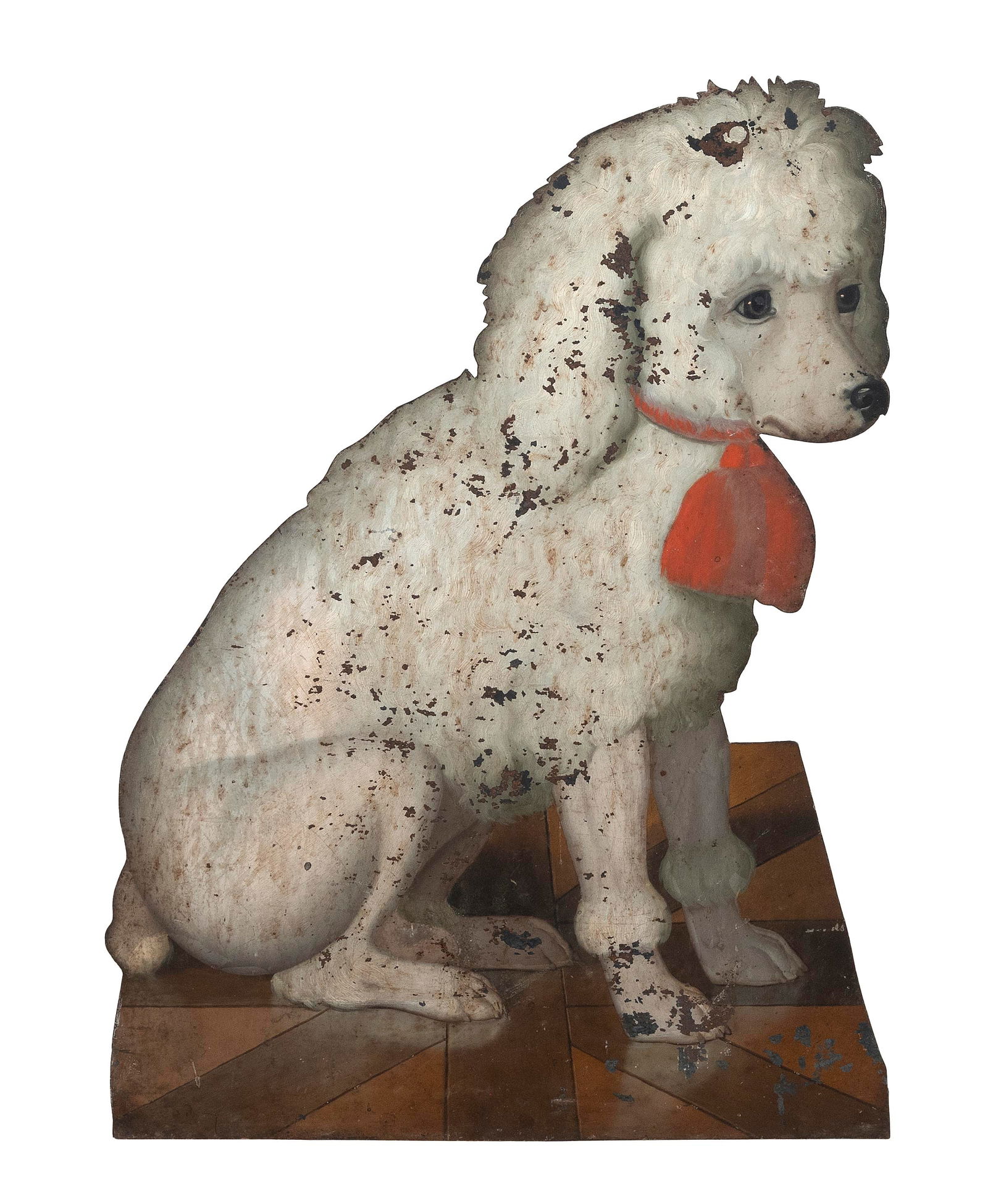 SHEET METAL POODLE-FORM UMBRELLA STAND Last Quarter of the 19th Century Height 25î. Width (1 of 2)