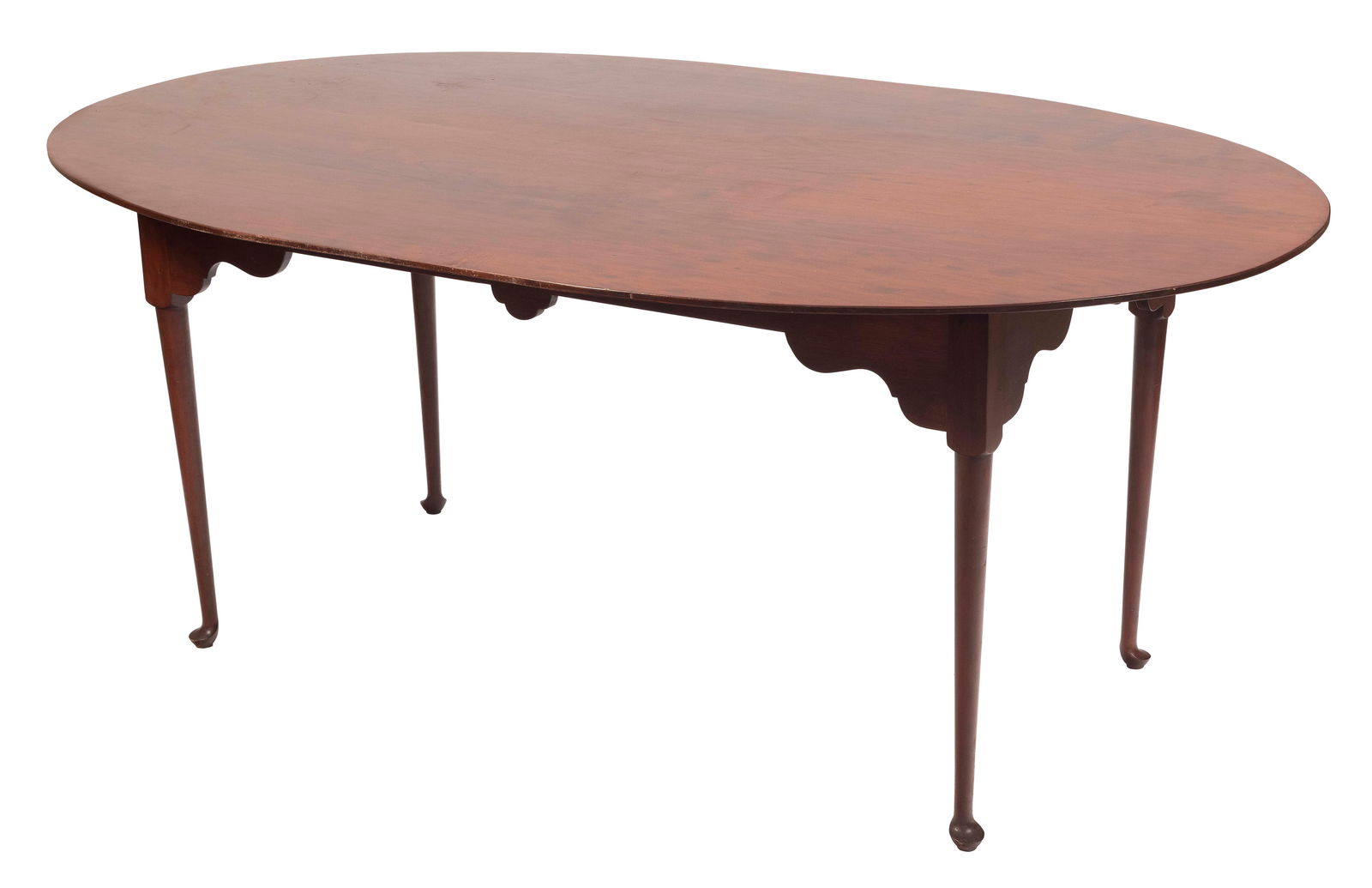 D.R. DIMES OVAL DINING TABLE New Hampshire, 20th Century Height 29.5î. Length 72". Width (1 of 3)