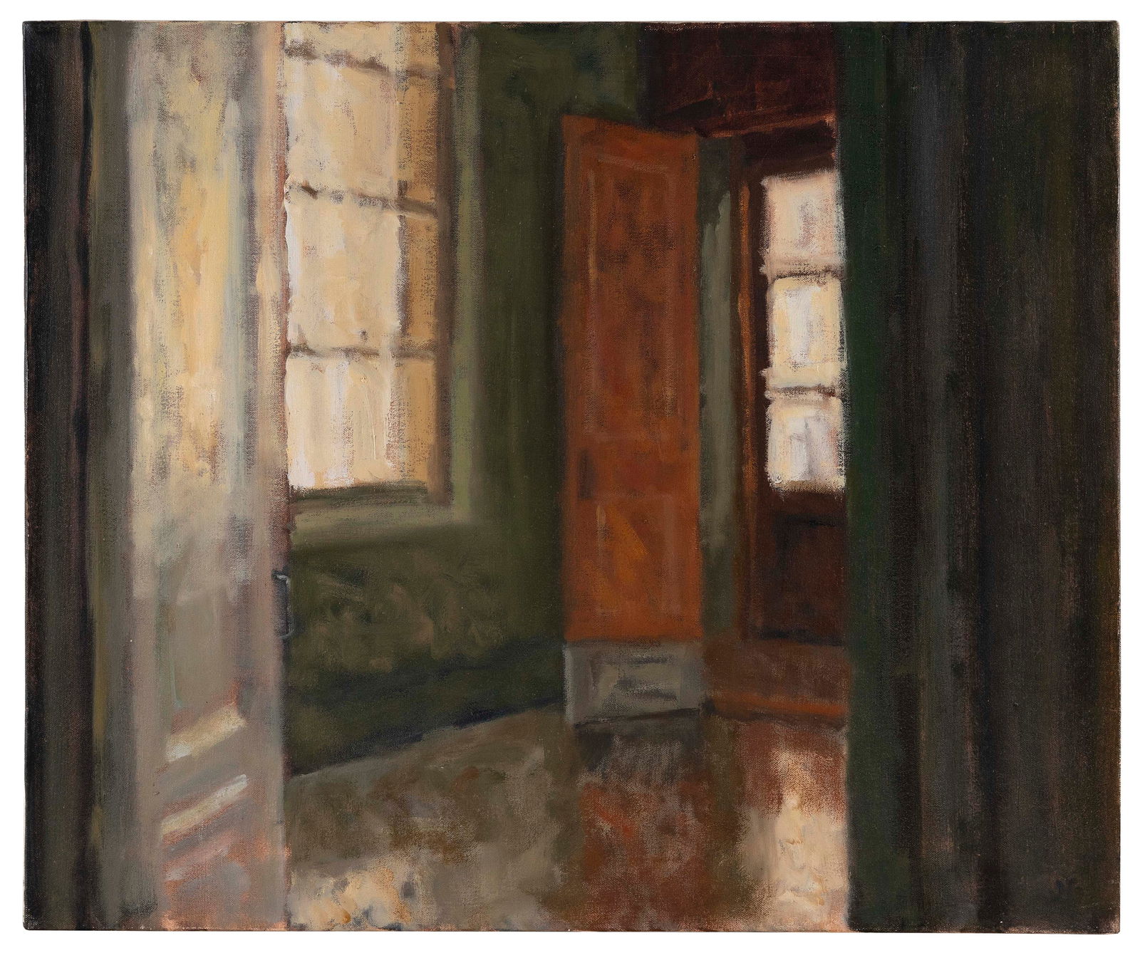 JOAN GRISWOLD (Massachusetts/Ohio/New York/Japan, 1954-), ìThrough the Doorî., Oil on (1 of 2)