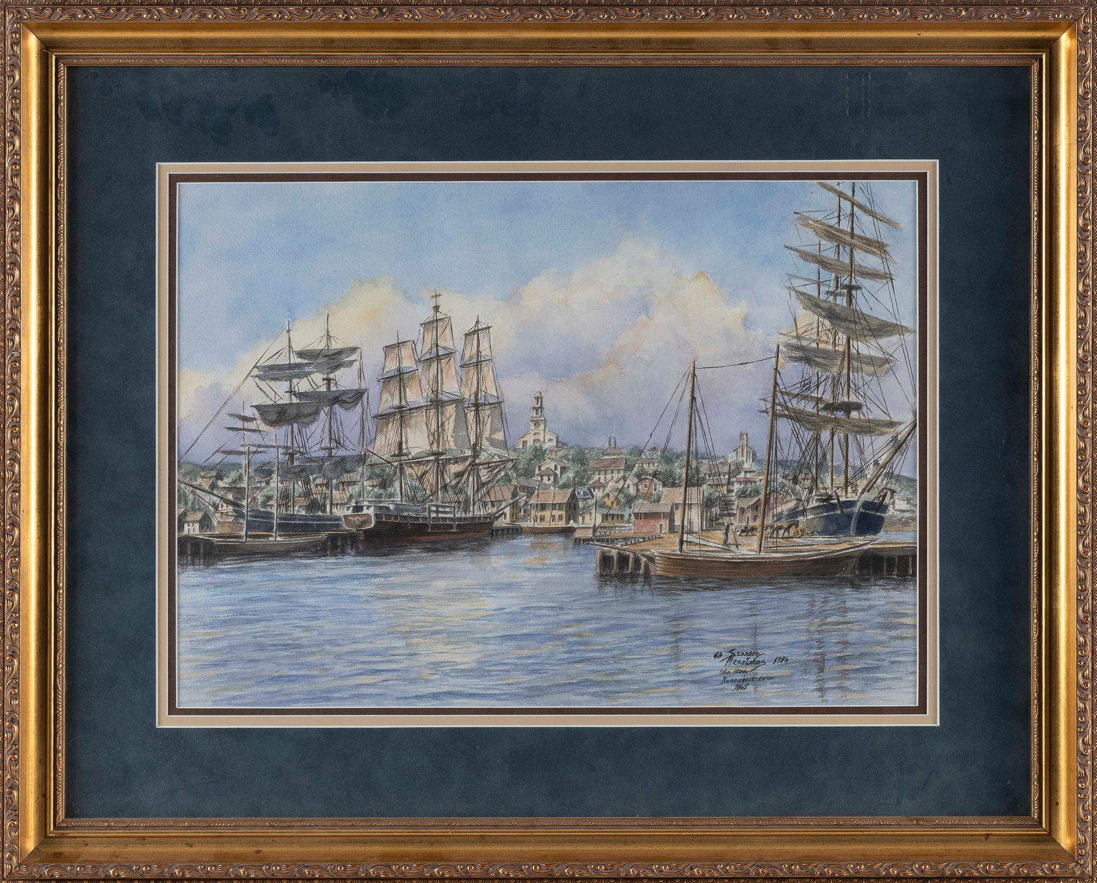 STANTON MANOLAKAS (America, 1946-), "Color Study, Nantucket, circa 1865"., Watercolor on paper, 14": STANTON MANOLAKASAmerica, 1946-"Color Study, Nantucket, circa 1865". Signed "Stanton Manolakas" dated 1986 and titled lower right.Watercolor on paper, 14" x 20.5" sight.