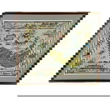 TWO MAPS OF NANTUCKET Late 20th Century Framed 21.5î x 30î and 19î x 23î.: TWO MAPS OF NANTUCKETLate 20th CenturyOne by Tony Sarg and one by Blaise Domino dated 1976.Framed 21.5î x 30î and 19î x 23î.