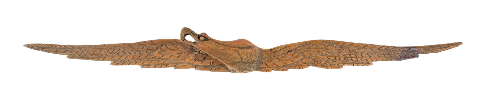 BELLAMY-STYLE SPREAD-WING EAGLE PLAQUE Mid-20th Century Height approx. 4î. Length 44.75î. (1 of 1)