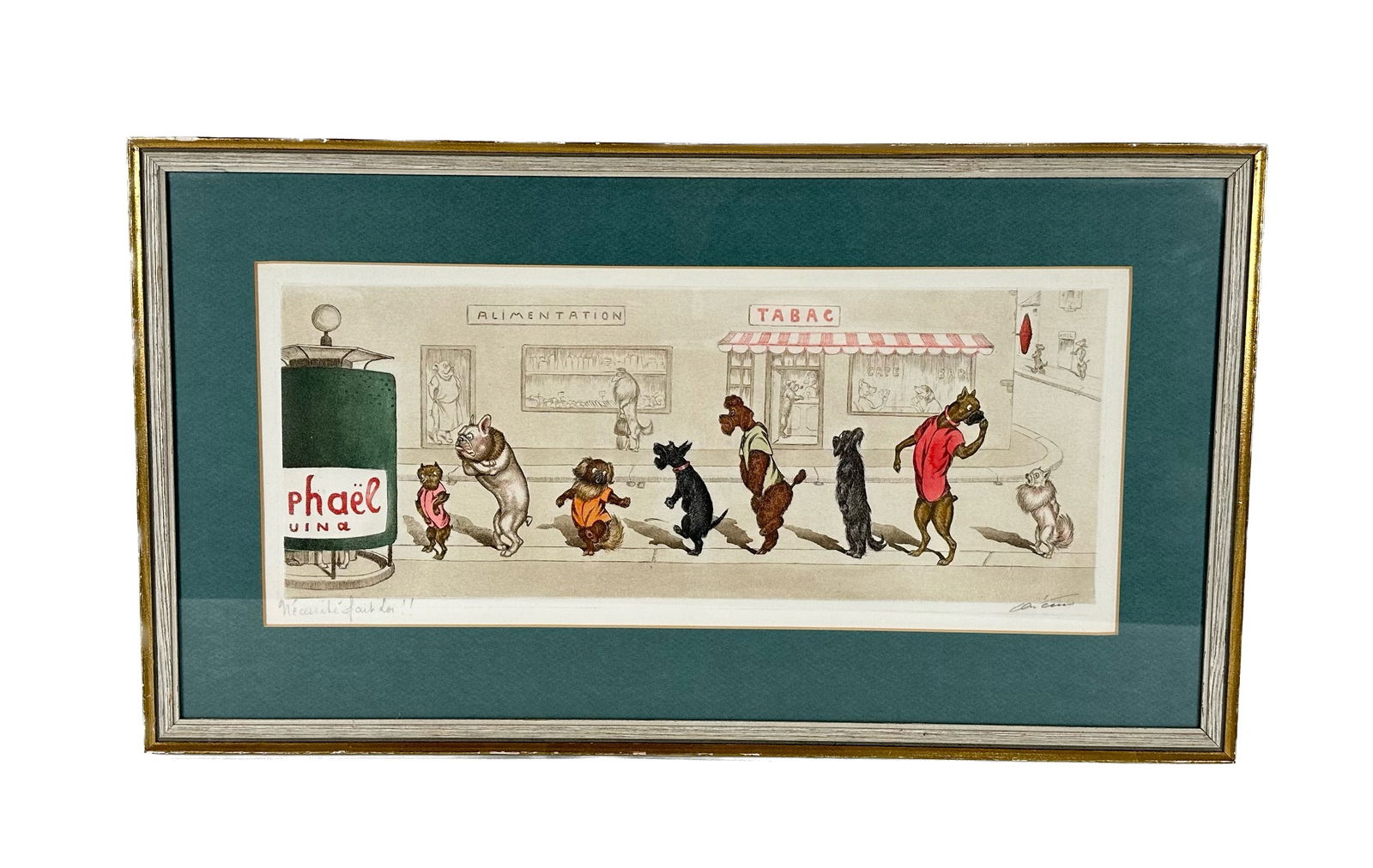 BORIS O'KLEIN (France/Russian Federation, 1887-1983), "Necessite Fait Loi!!"., Colored etching on (1 of 1)