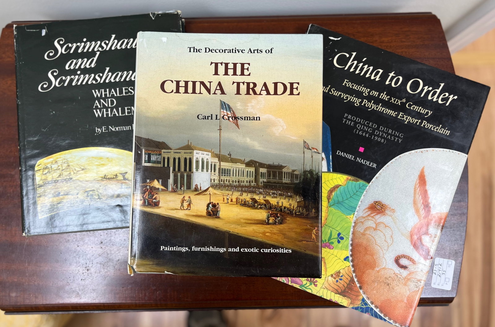 THREE BOOKS ON DECORATIVE ARTS 20th Century: THREE BOOKS ON DECORATIVE ARTS 20th Century 1) Scrimshaw and Scrimshanders, Whales and Whaleman by E. Norman Flayderman, 1972. 2) China to Order, Focusing on the XIXth Century and Surveying Polychrome