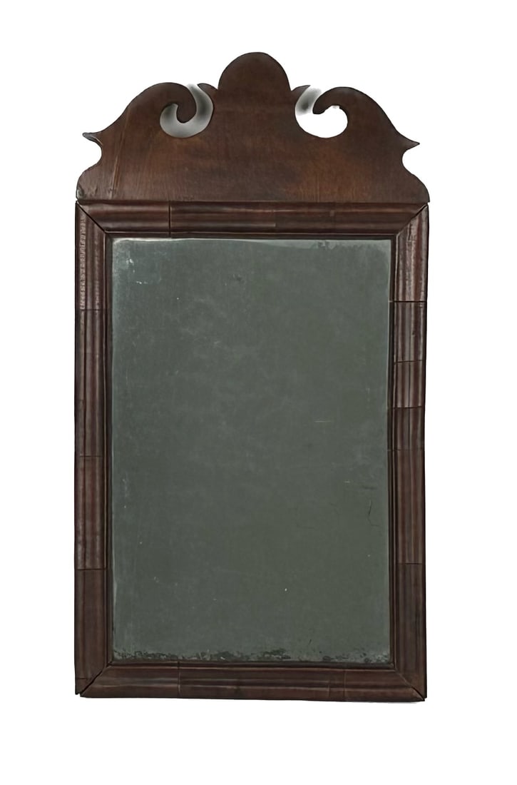 QUEEN ANNE MIRROR Mid-18th Century Height 18". Width 9.75". (1 of 1)