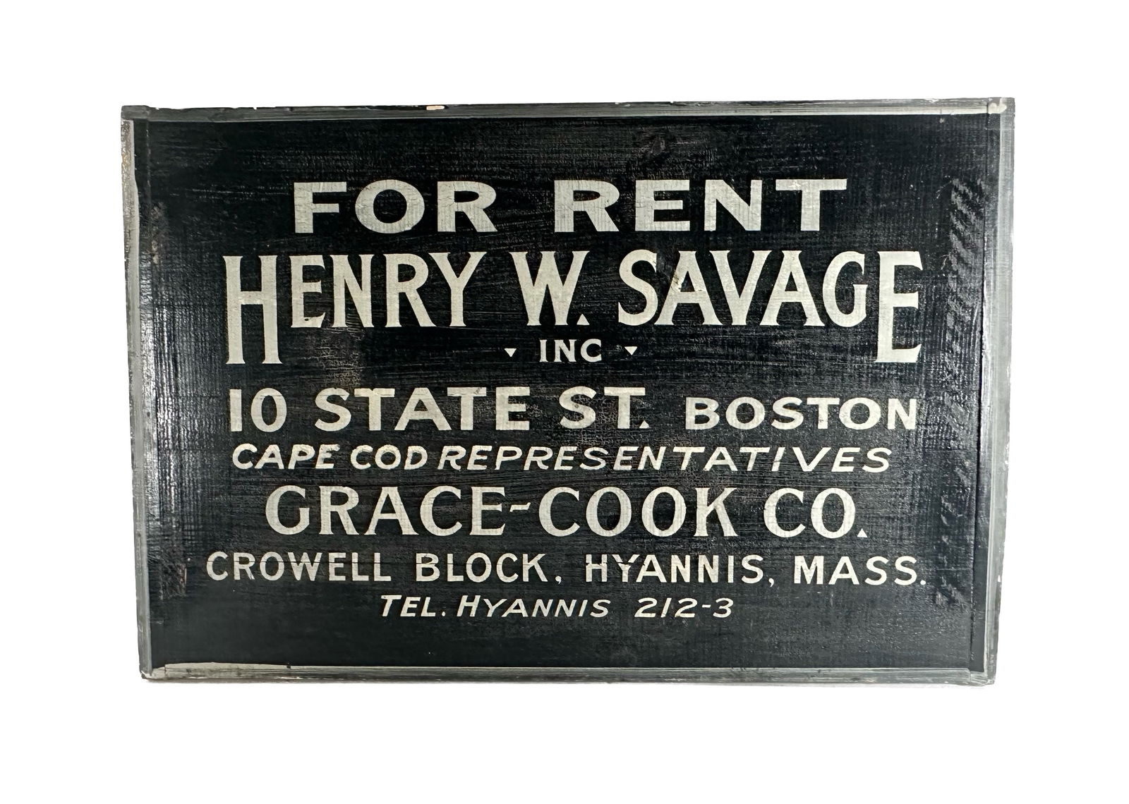 CAPE COD "FOR RENT" SIGN Mid-20th Century 24î x 37î. (1 of 1)