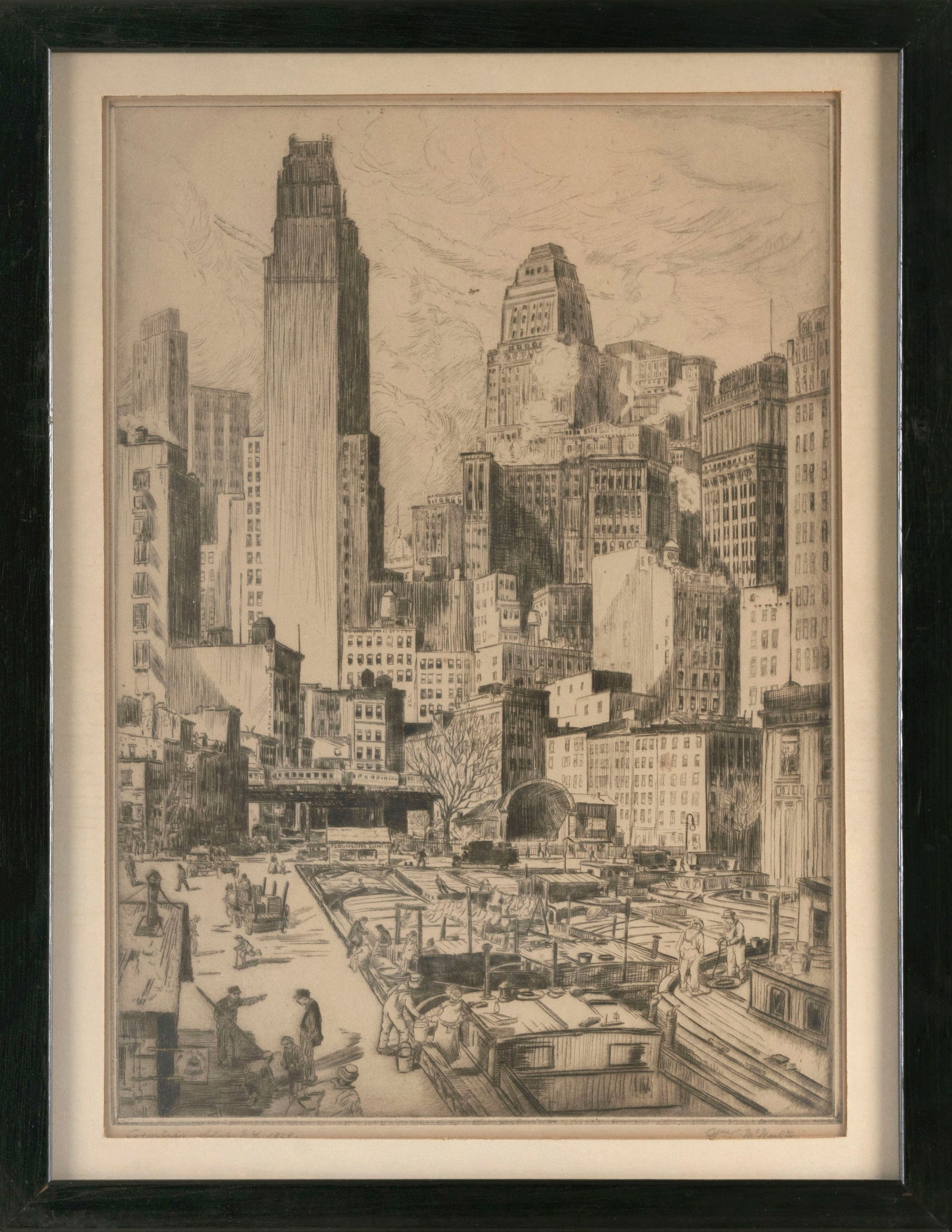 WILLIAM CHARLES MCNULTY (New York/Massachusetts, 1884-1963), "Coenties Slip, NYî, 1929., (1 of 2)