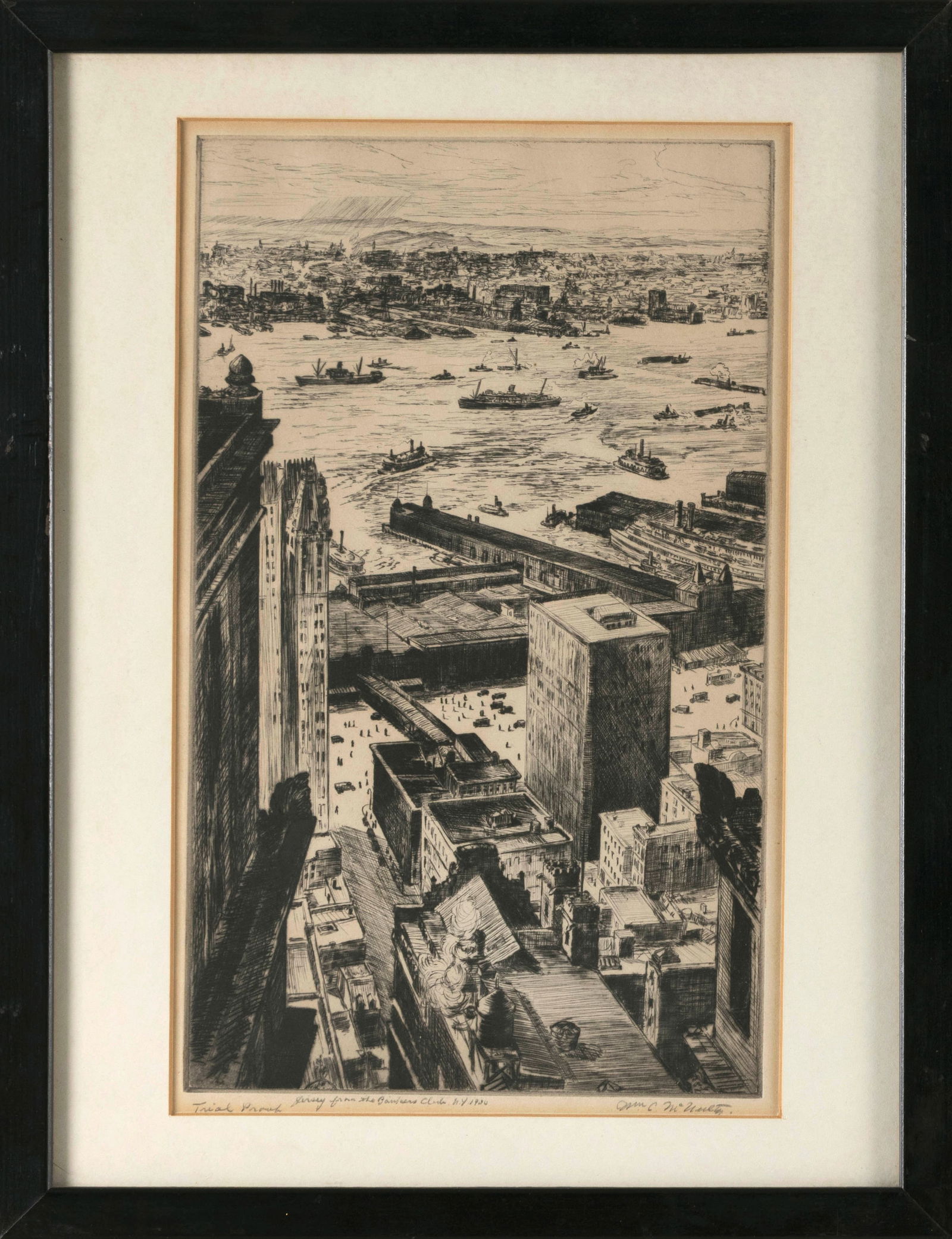 WILLIAM CHARLES MCNULTY (New York/Massachusetts, 1884-1963), "Jersey from the Bankerís Club, (1 of 2)