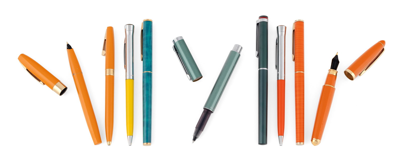 NINE ASSORTED PENS Contemporary (1 of 1)