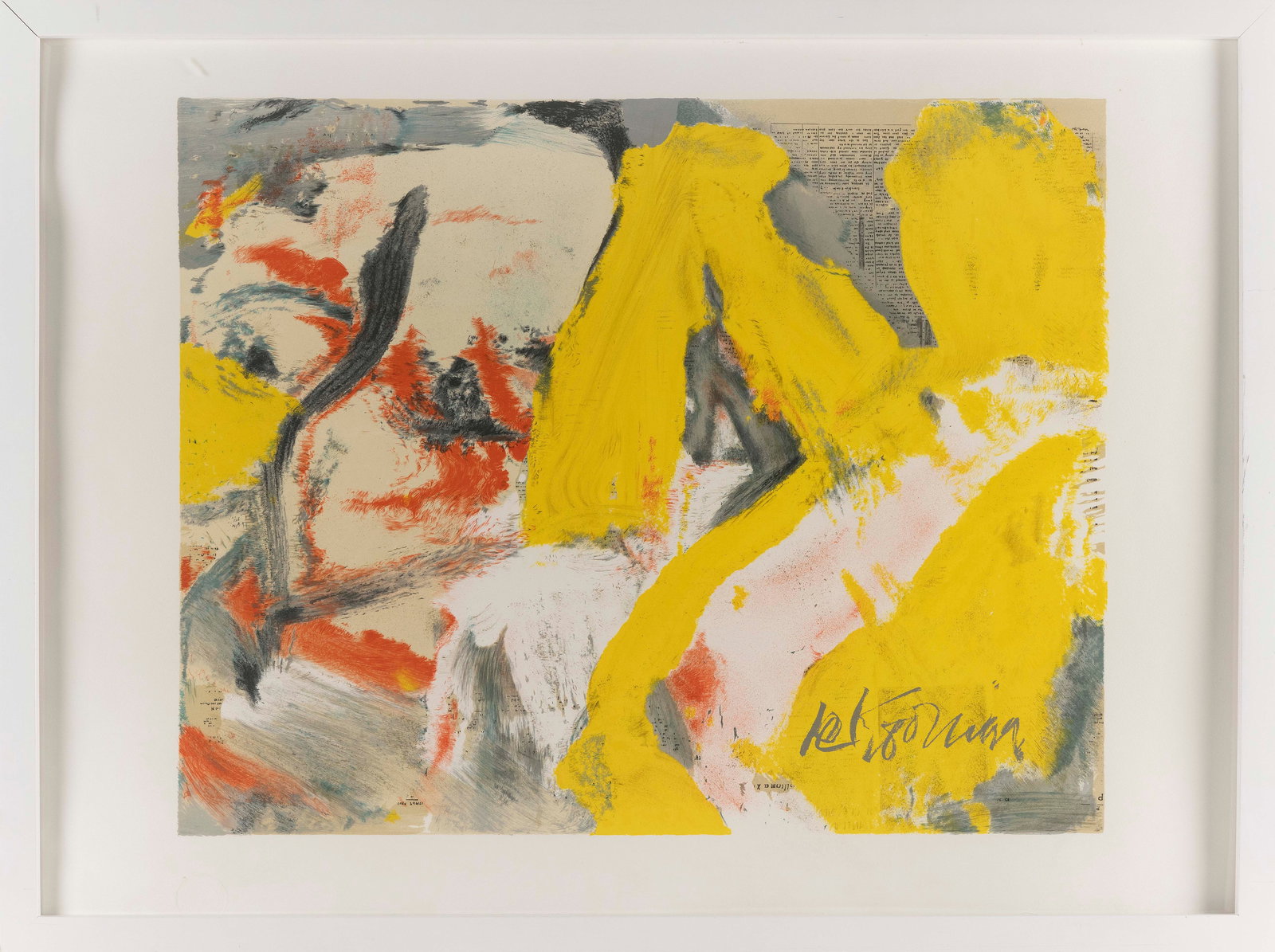 WILLEM DE KOONING (New York/The Netherlands/Germany, 1904-1997), "Man and the Big Blond", 1982., Off: WILLEM DE KOONINGNew York/The Netherlands/Germany, 1904-1997"Man and the Big Blond", 1982. From the facsimile signed edition of 150. Published by Rainbow Art Foundation, New York, with their