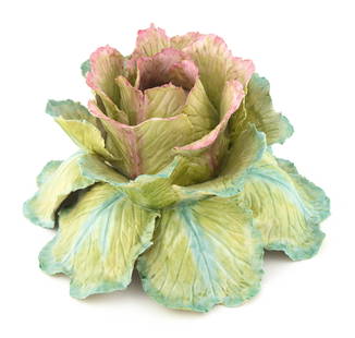 KATHERINE HOUSTON (Massachusetts, Contemporary), Lettuce., Ceramic, height 5.5". Diameter approx. 8.: KATHERINE HOUSTONMassachusetts, ContemporaryLettuce. Dated 2017 and numbered 1/1.Ceramic, height 5.5". Diameter approx. 8.25".