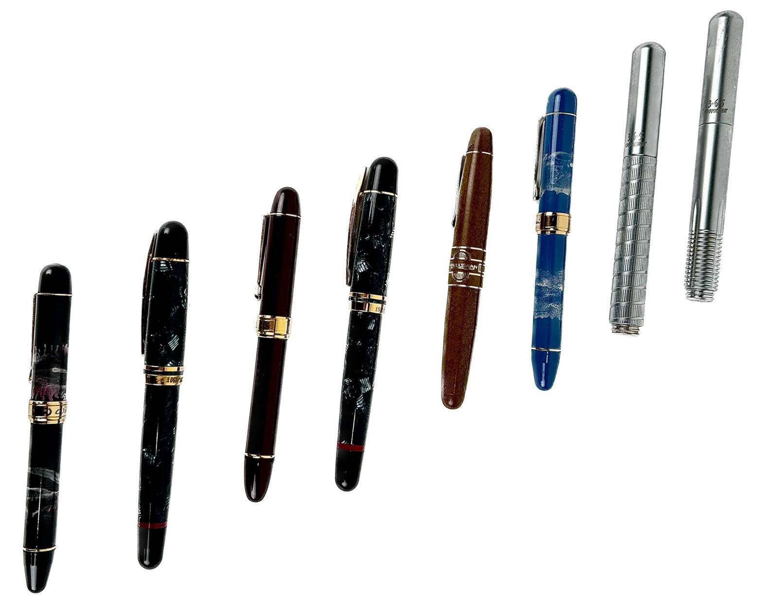 Eight Assorted Pens Lengths From 5” To 5.75”. Auction
