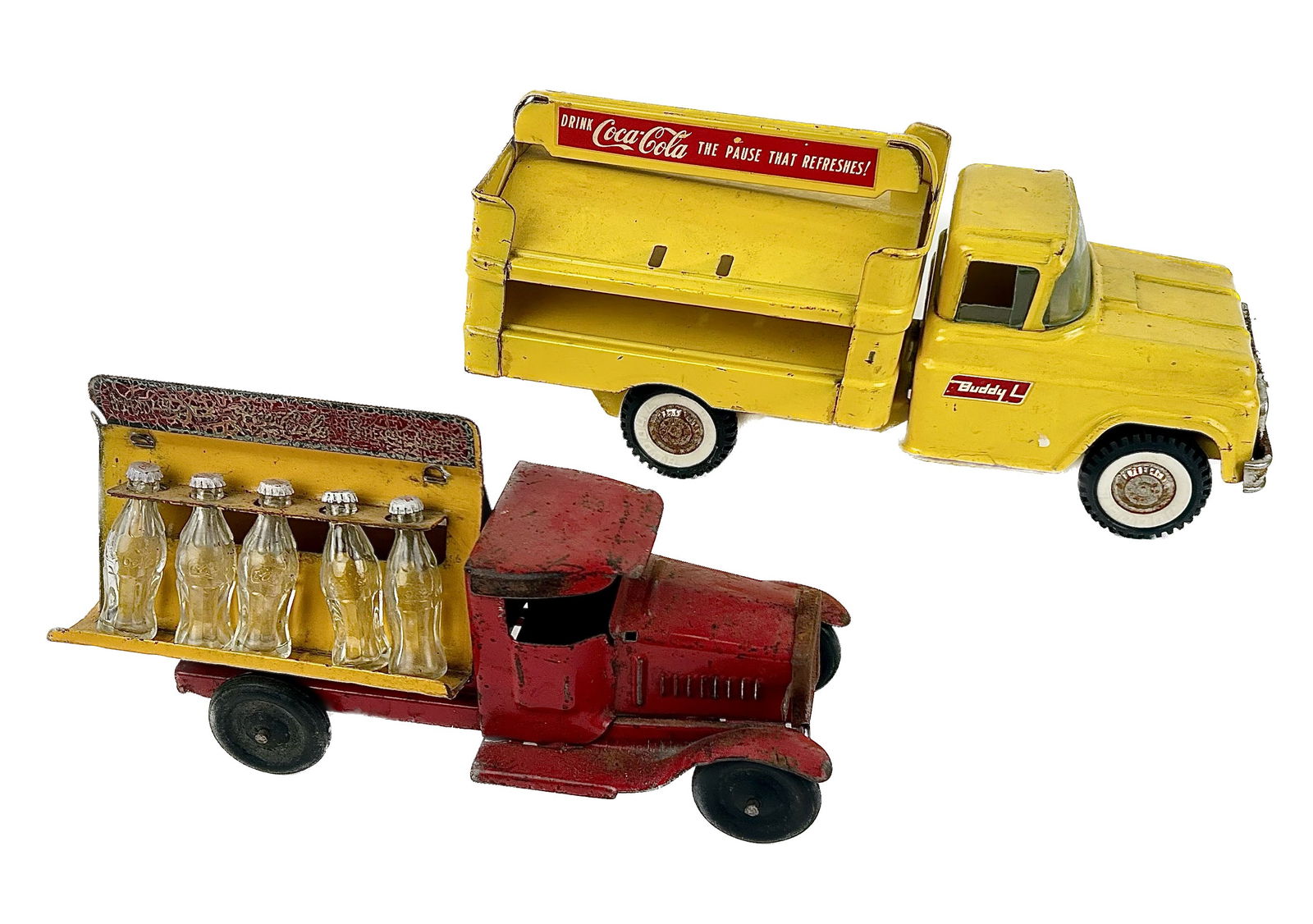 TWO COCA-COLA TRUCKS 20th Century Lengths 11" and 15". (1 of 2)
