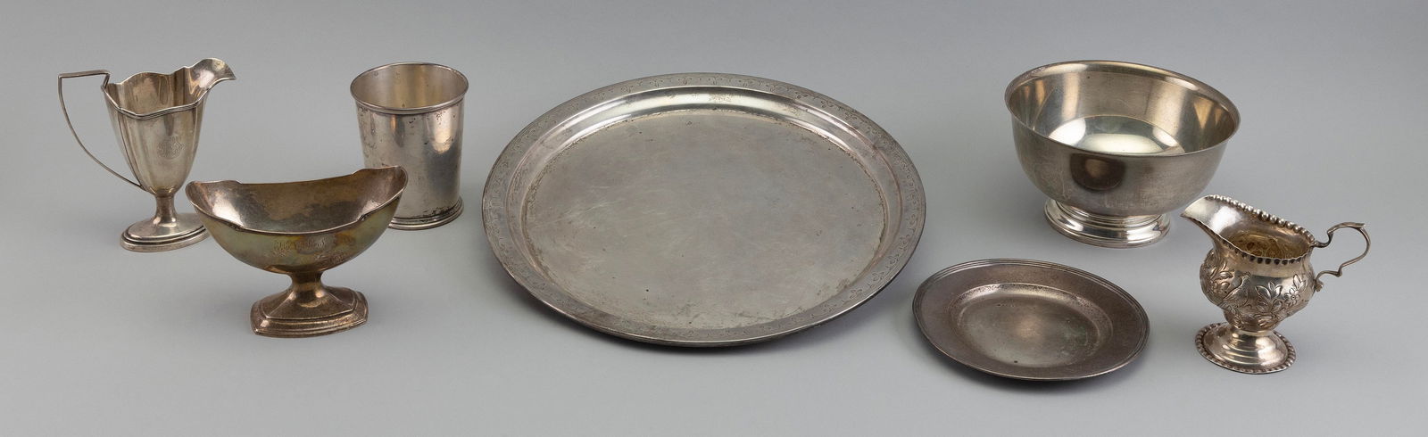 SEVEN PIECES OF ASSORTED STERLING SILVER Approx. 47.3 troy oz. (1 of 1)