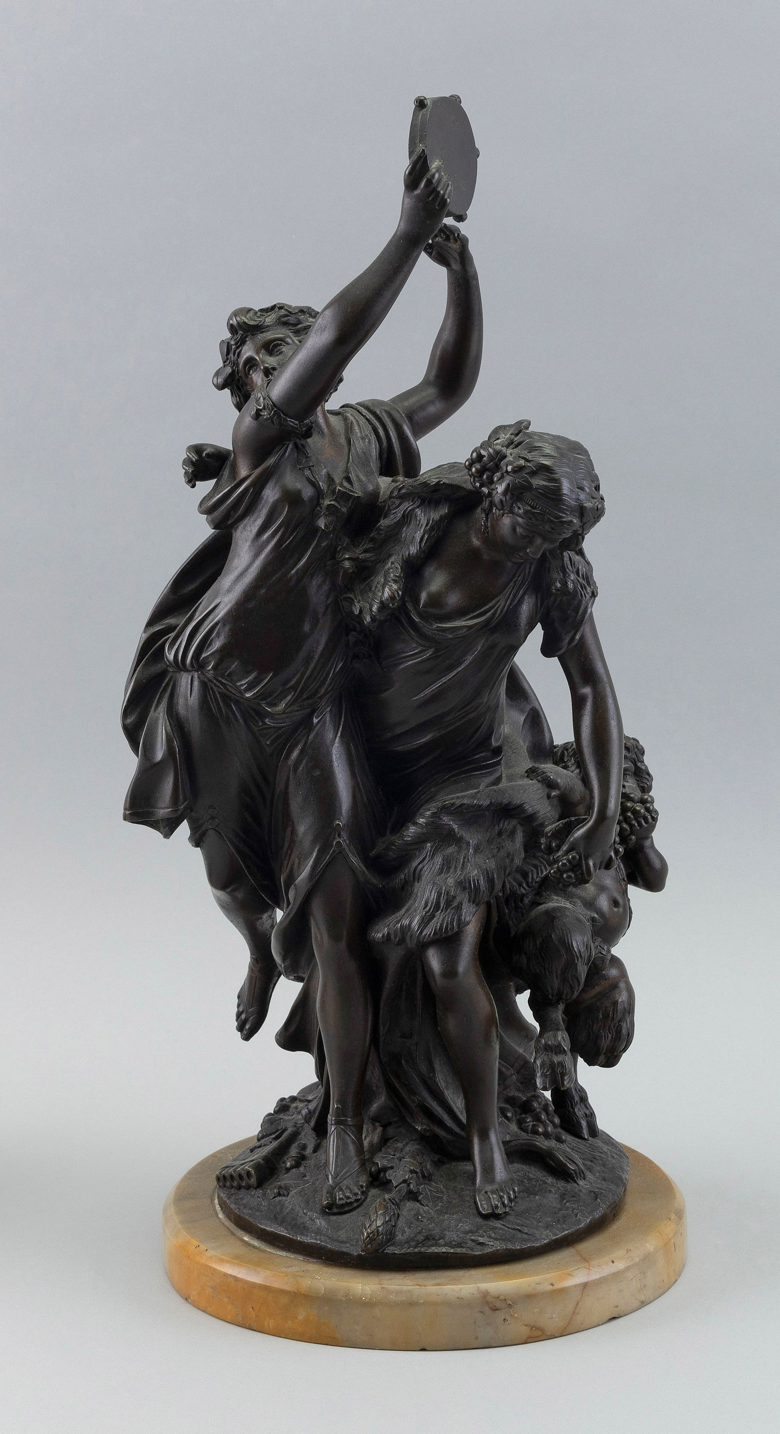 AFTER MICHEL CLAUDE CLODION (France, 1738-1814), "Bacchanal";., Bronze, height 17". (1 of 4)