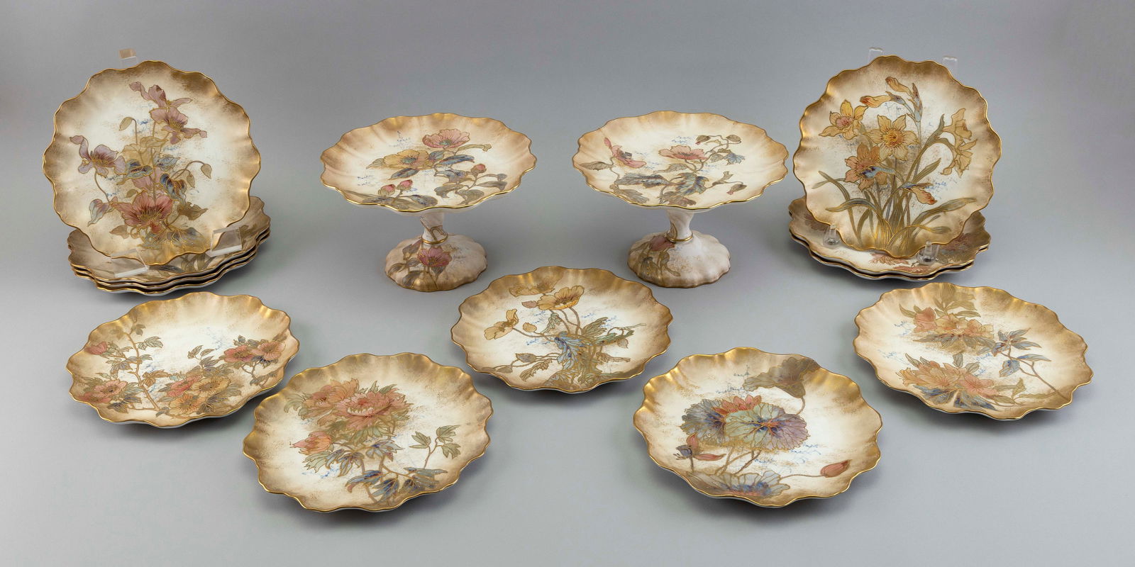 SET OF ROYAL DOULTON BURSLEM SPANISH WARE PORCELAIN England, Late 19th Century (1 of 2)