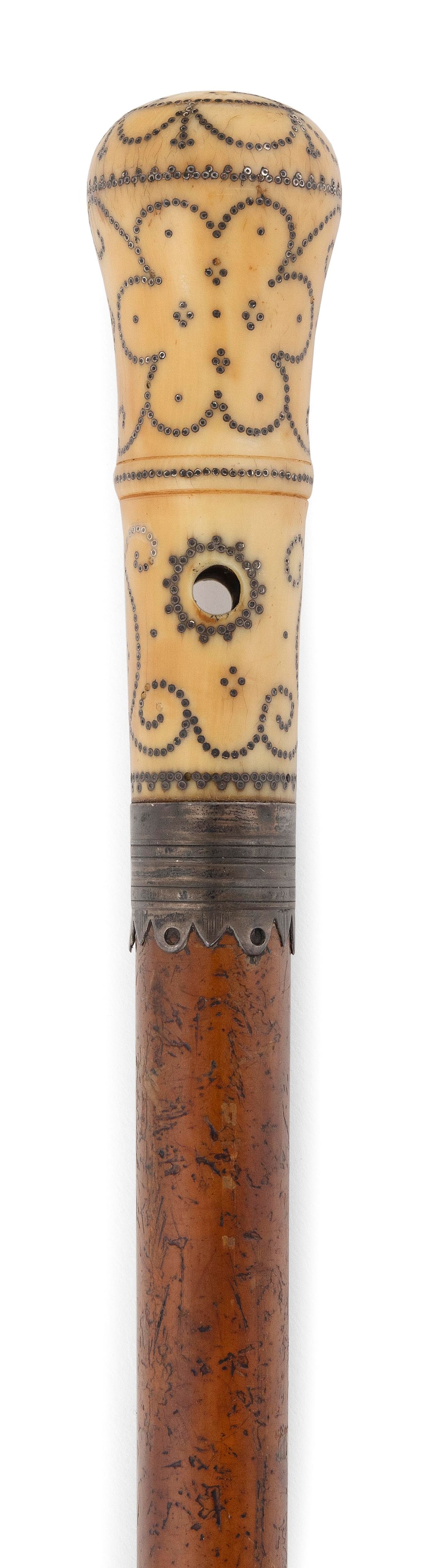 CANE WITH PIQU… HANDLE 18th Century Length 36". (1 of 3)