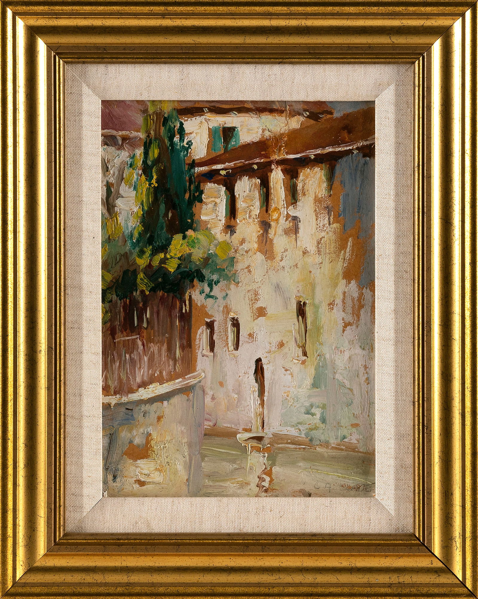 CALEB ARNOLD SLADE (Massachusetts, 1882-1961), Venetian scene., Oil on board, 9.5î x 6.5î. (1 of 2)