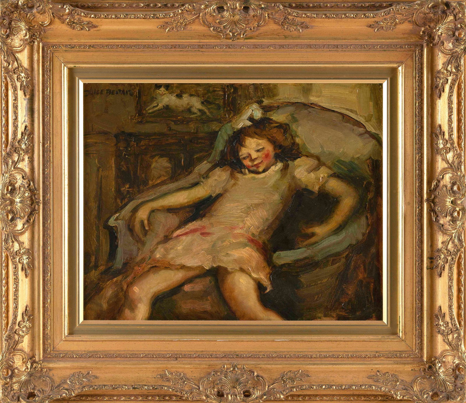 DULCE HERNANDEZ (MORENA DE AYALA) BEATRIZ (Spain/Cuba, 1931-), Child sitting in front of a portrait (1 of 2)