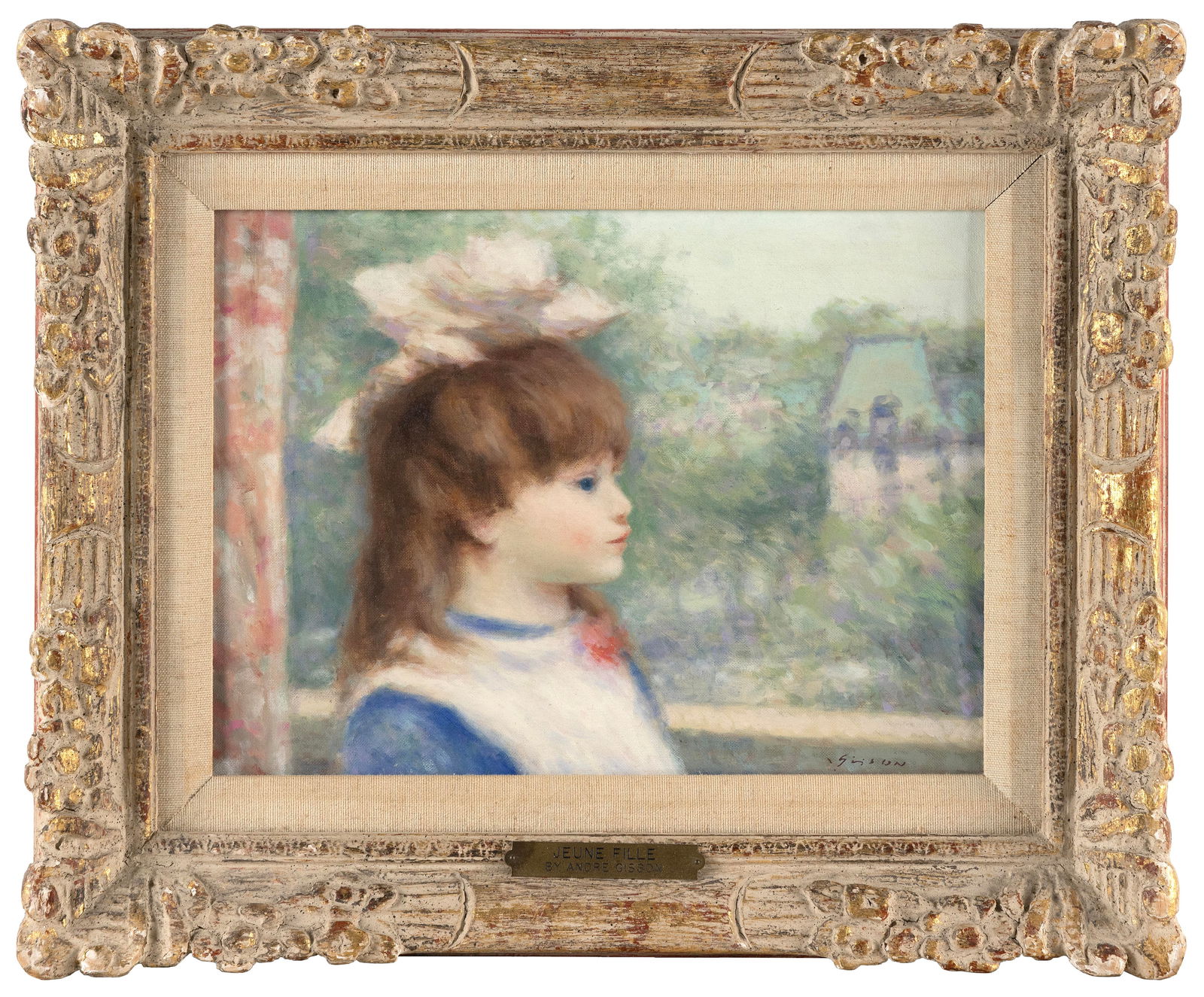 ANDRE (GITTELSON) GISSON (New York/Connecticut/France, 1921-2003), "Jeune Fille"., Oil on canvas, (1 of 2)
