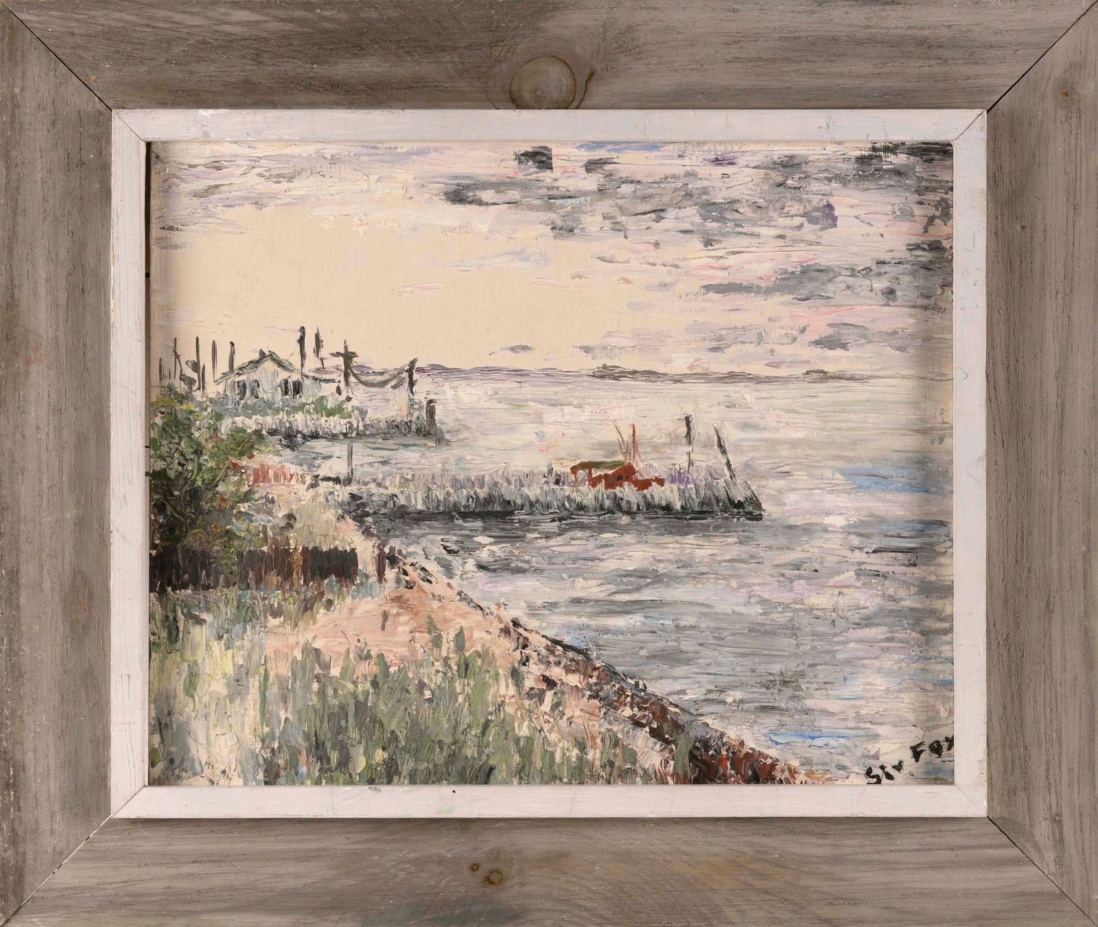 SELDEN FOX (America, 20th Century), "Cape Cottage"., Oil on canvas board, 16" x 20". Framed 22" x (1 of 2)