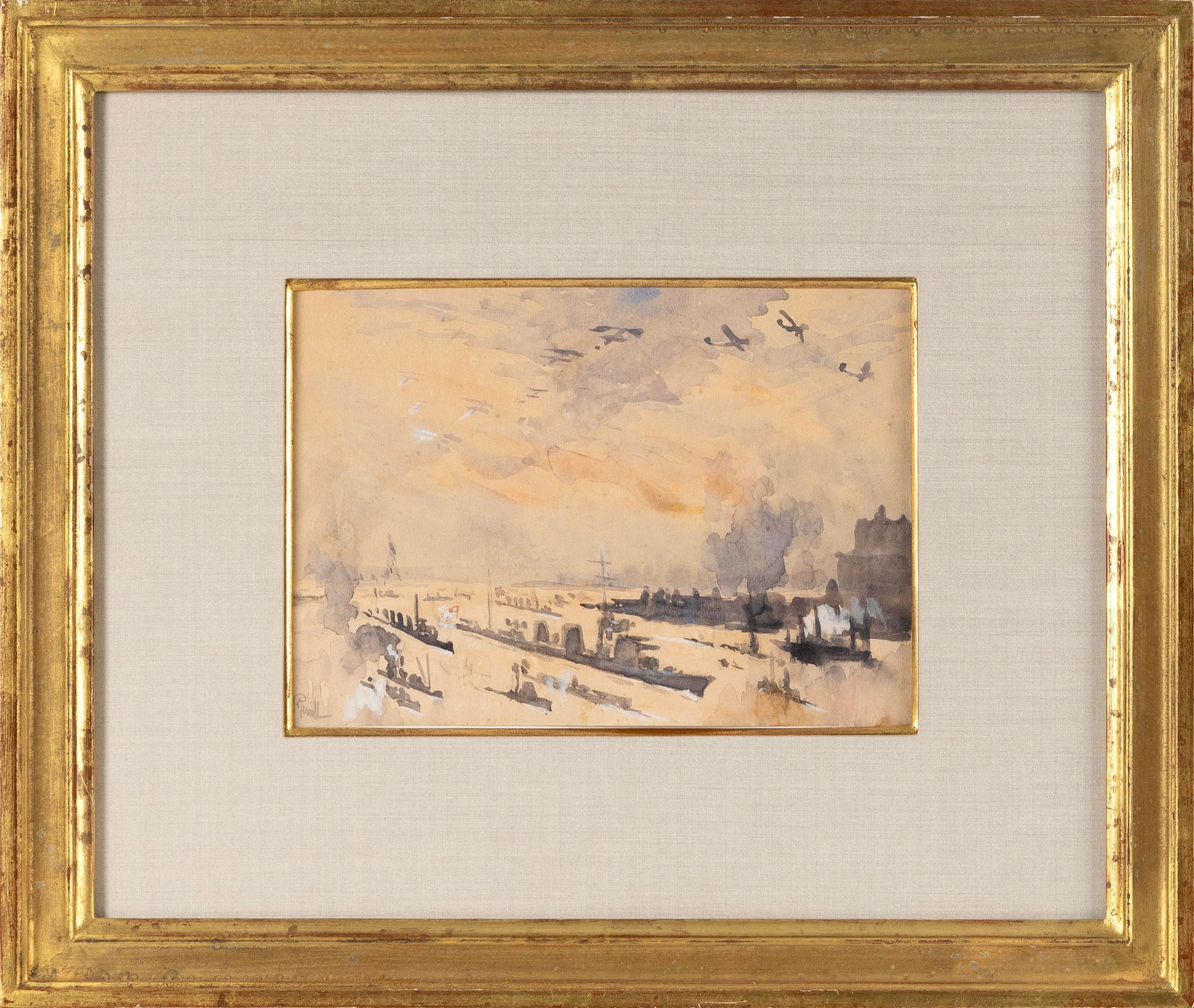 JOSEPH PENNELL (Pennsylvania/New York/United Kingdom, 1860-1926), "Bringing Heroes Home After (1 of 4)